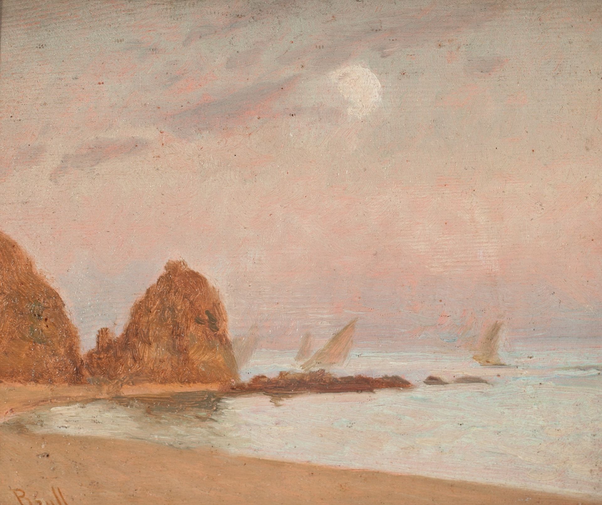 Beach at Tossa de Mar, Spain by Joan Brull