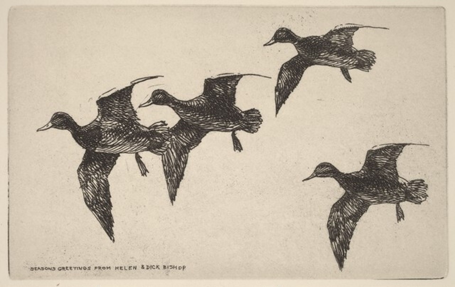 Christmas Card from Helen and Dick Bishop by Richard Evett Bishop