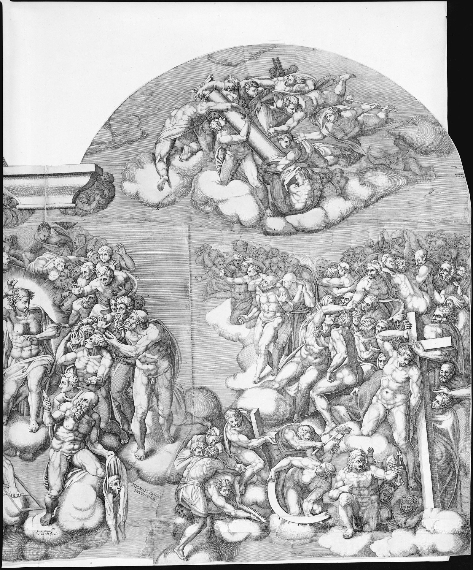 Michelangelo's Last Judgment by Nicolas Beatrizet