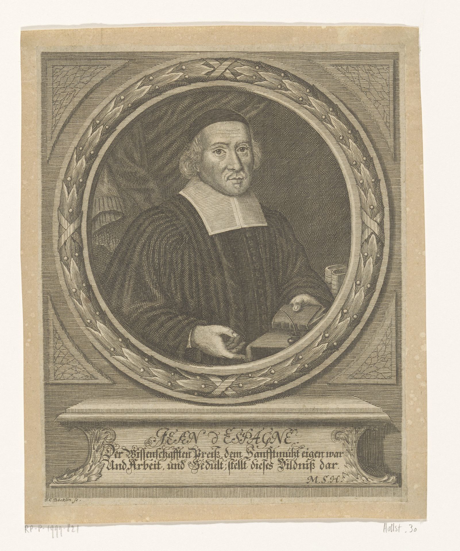 Portret van Jean D'Espagne by Johann Christoph Boecklin