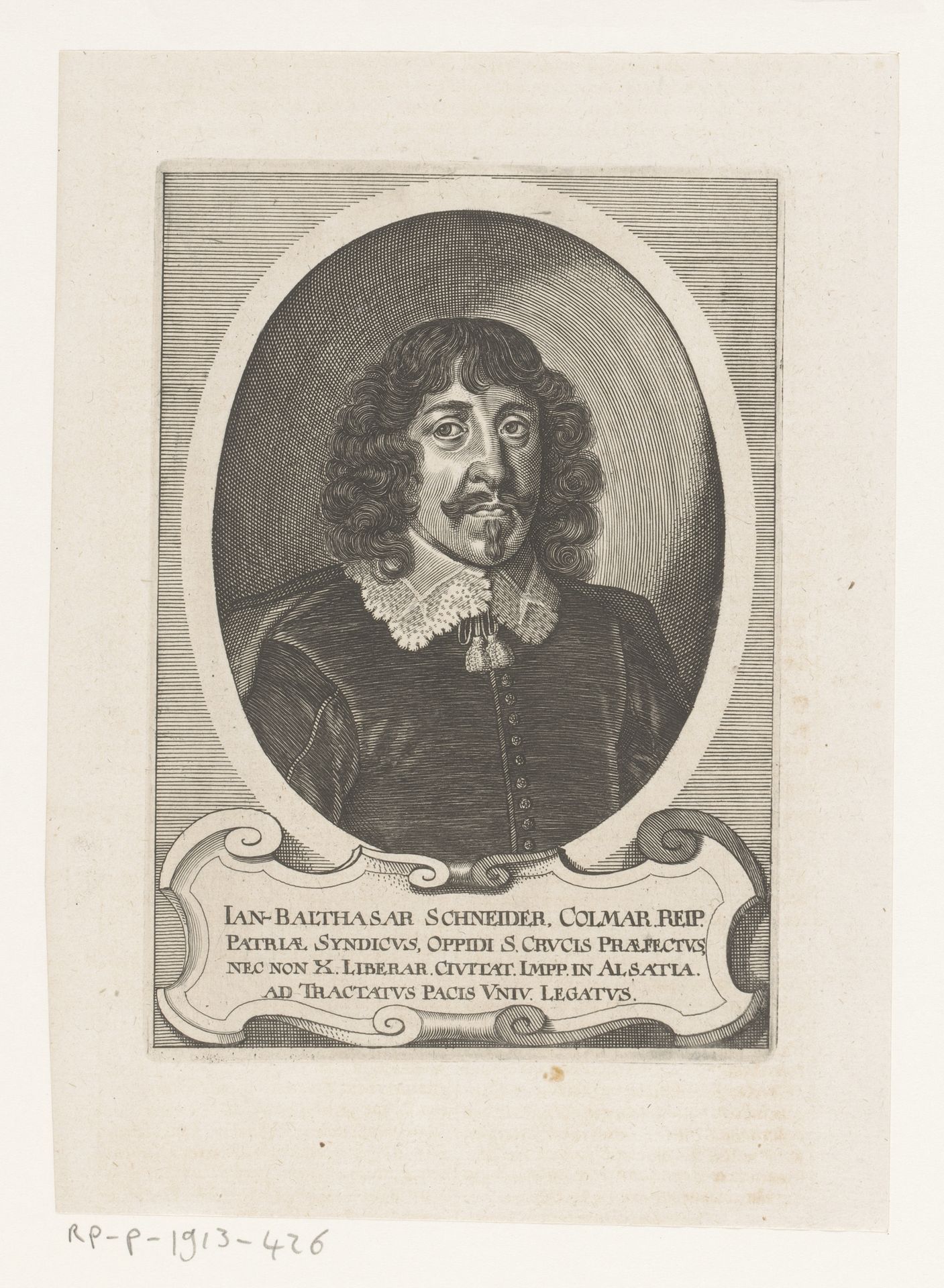 Portret van Johann Balthasar Schneider by Matthäus (I) Merian