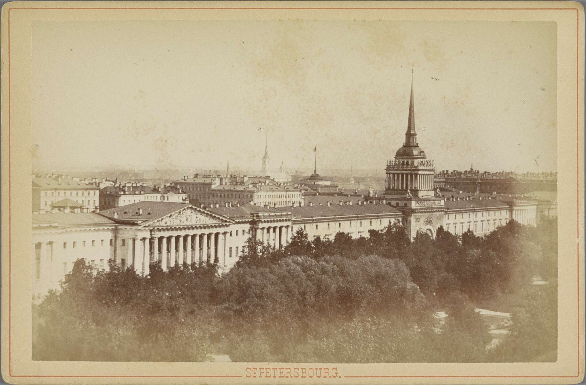Gezicht op het gebouw van de Admiraliteit in Sint-Petersburg by J. Daziaro