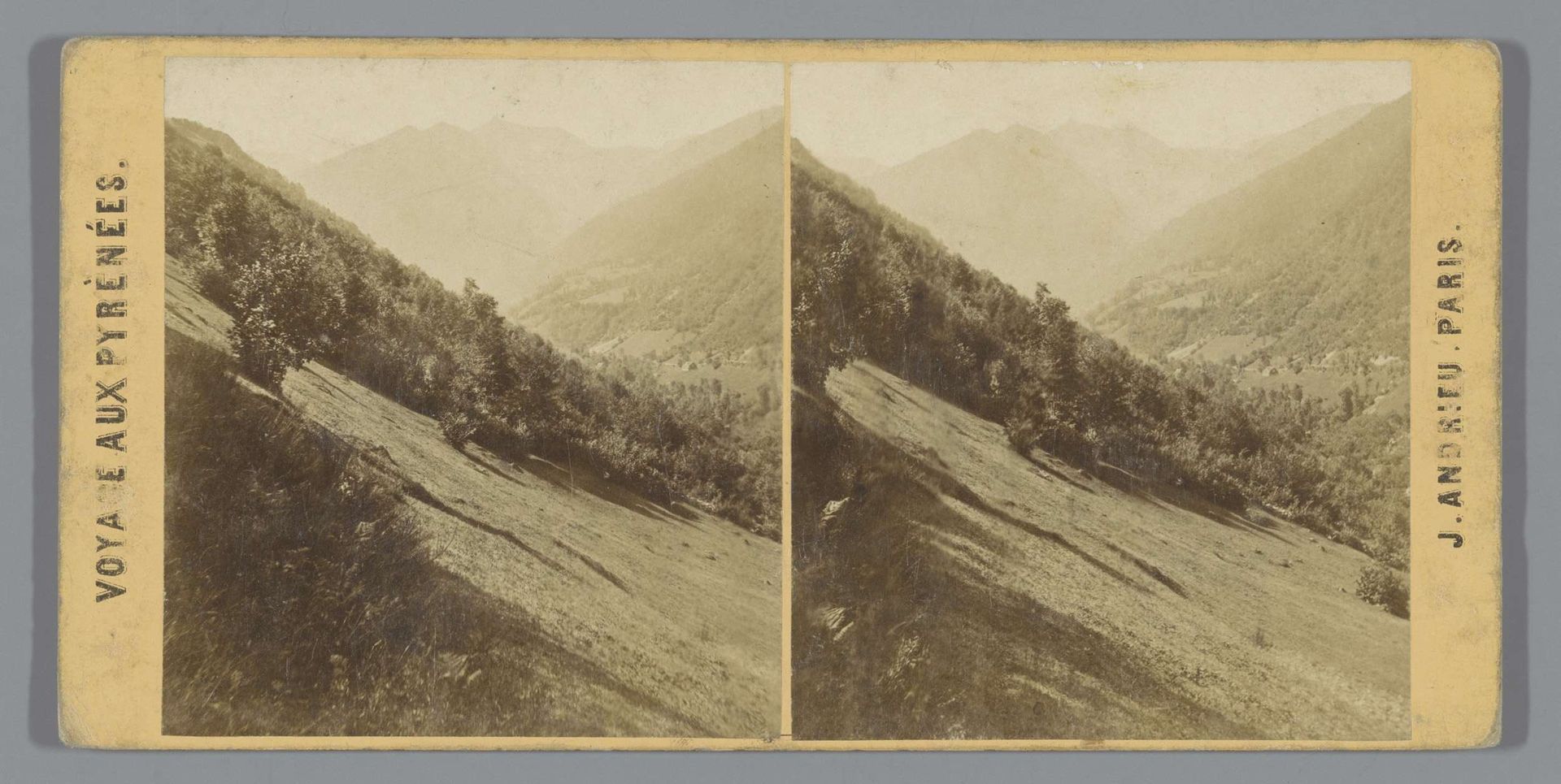 Gezicht op de vallei van Luchon by Jean Andrieu