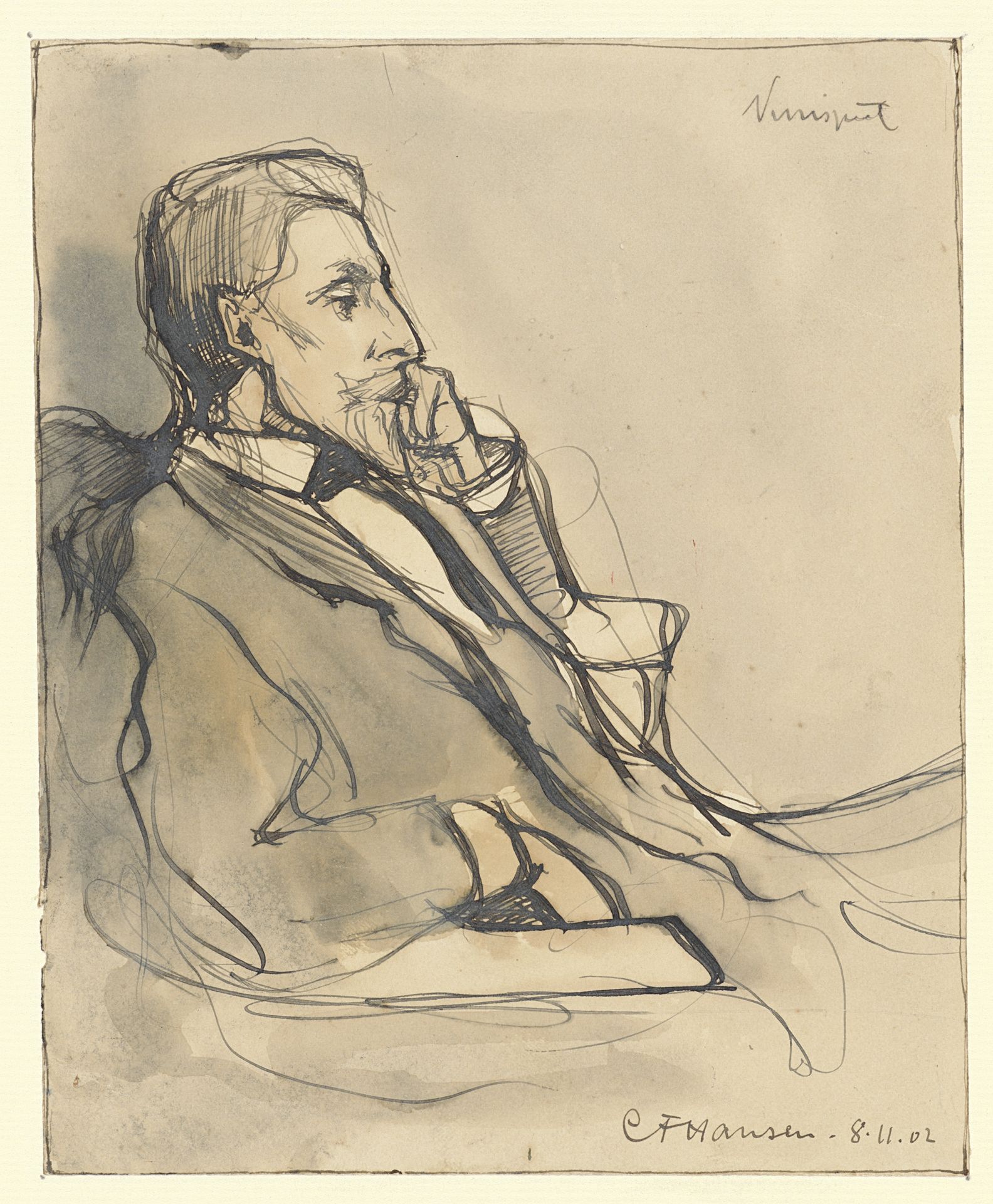 Portret van Cornelis van Rooyen by C.F. Hansen