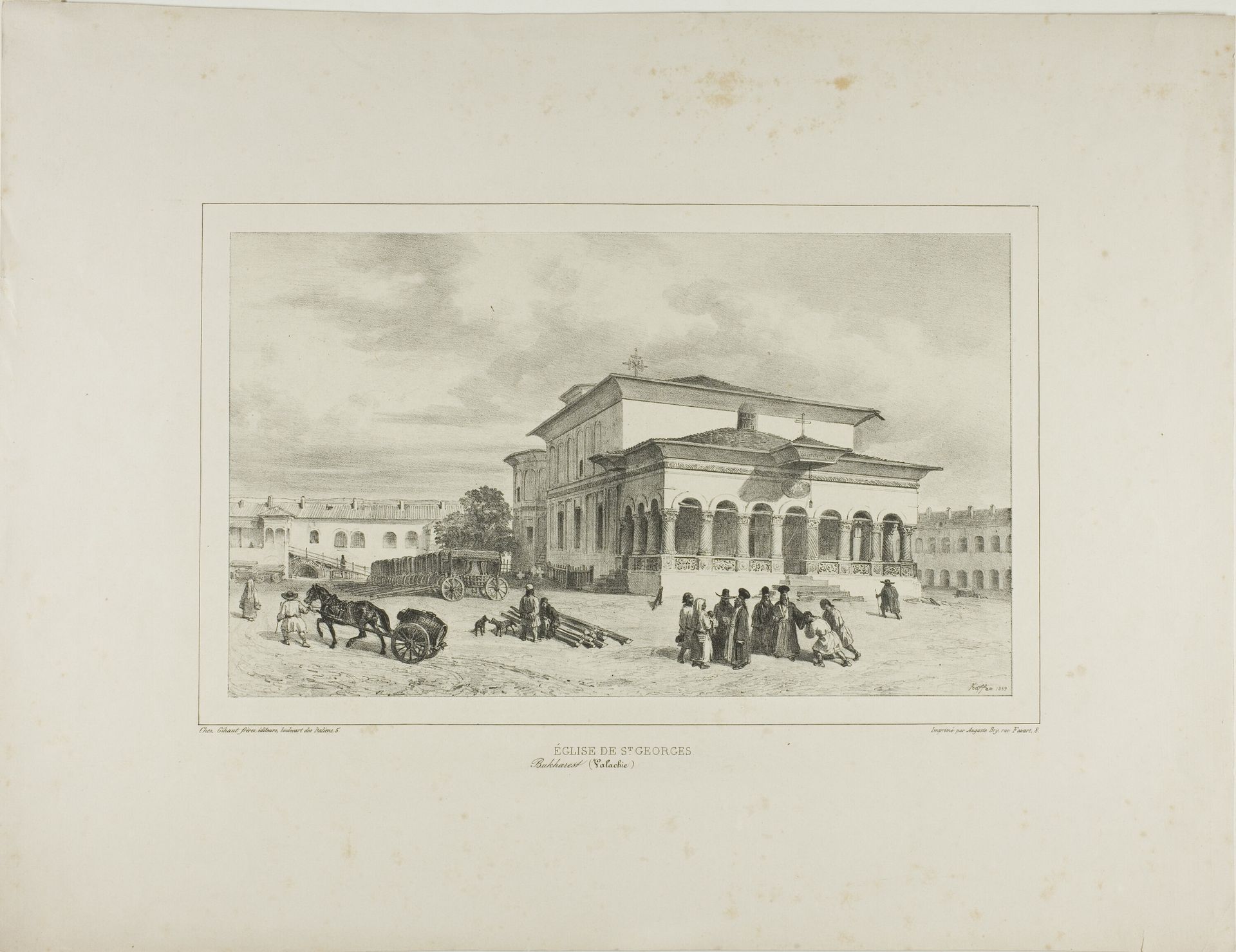 Church of St. George, Bucharest, Wallachia, July 13, 1837 by Auguste Raffet