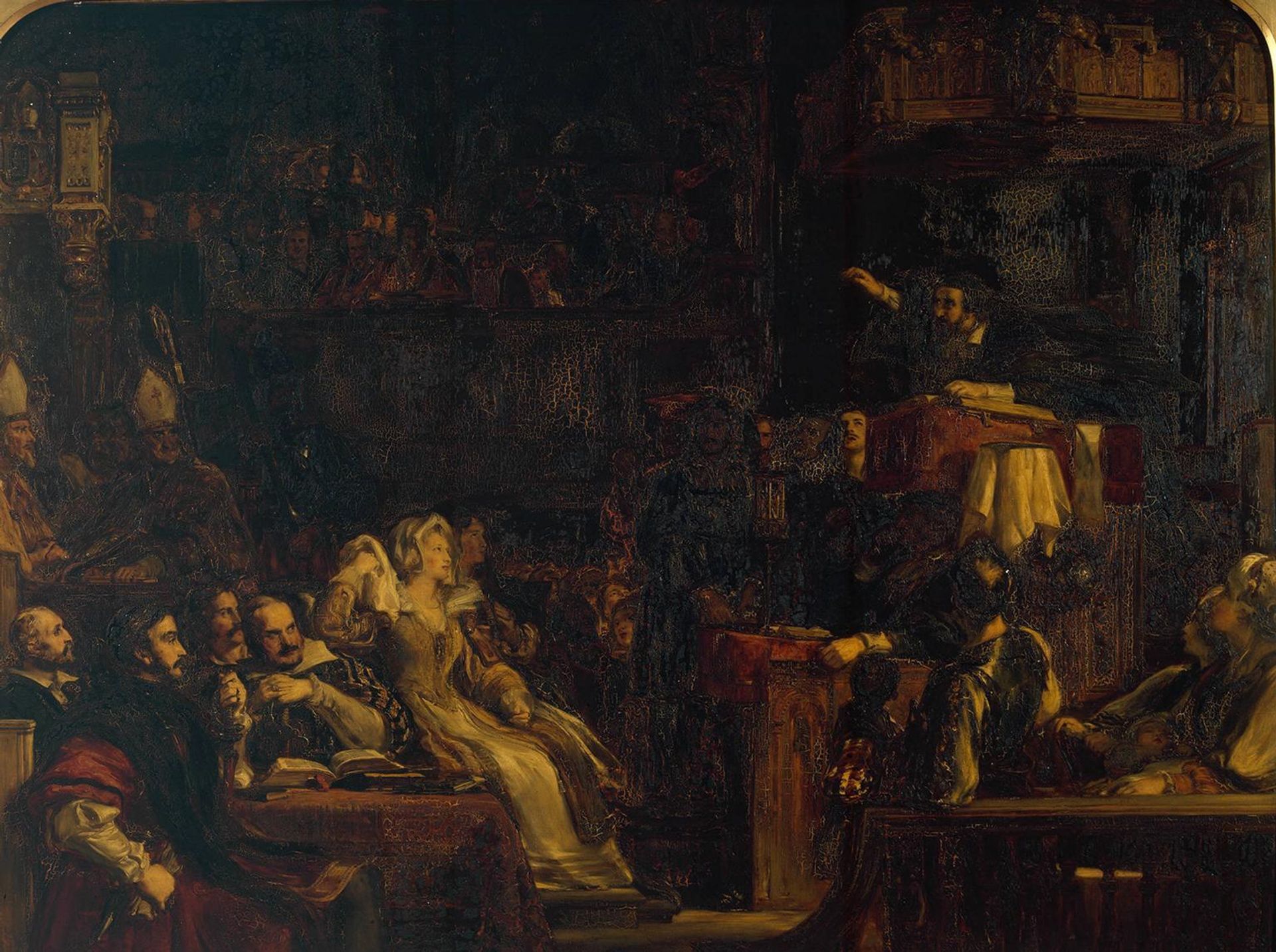 The Preaching of Knox before the Lords of the Congregation, 10th June 1559 by Sir David Wilkie