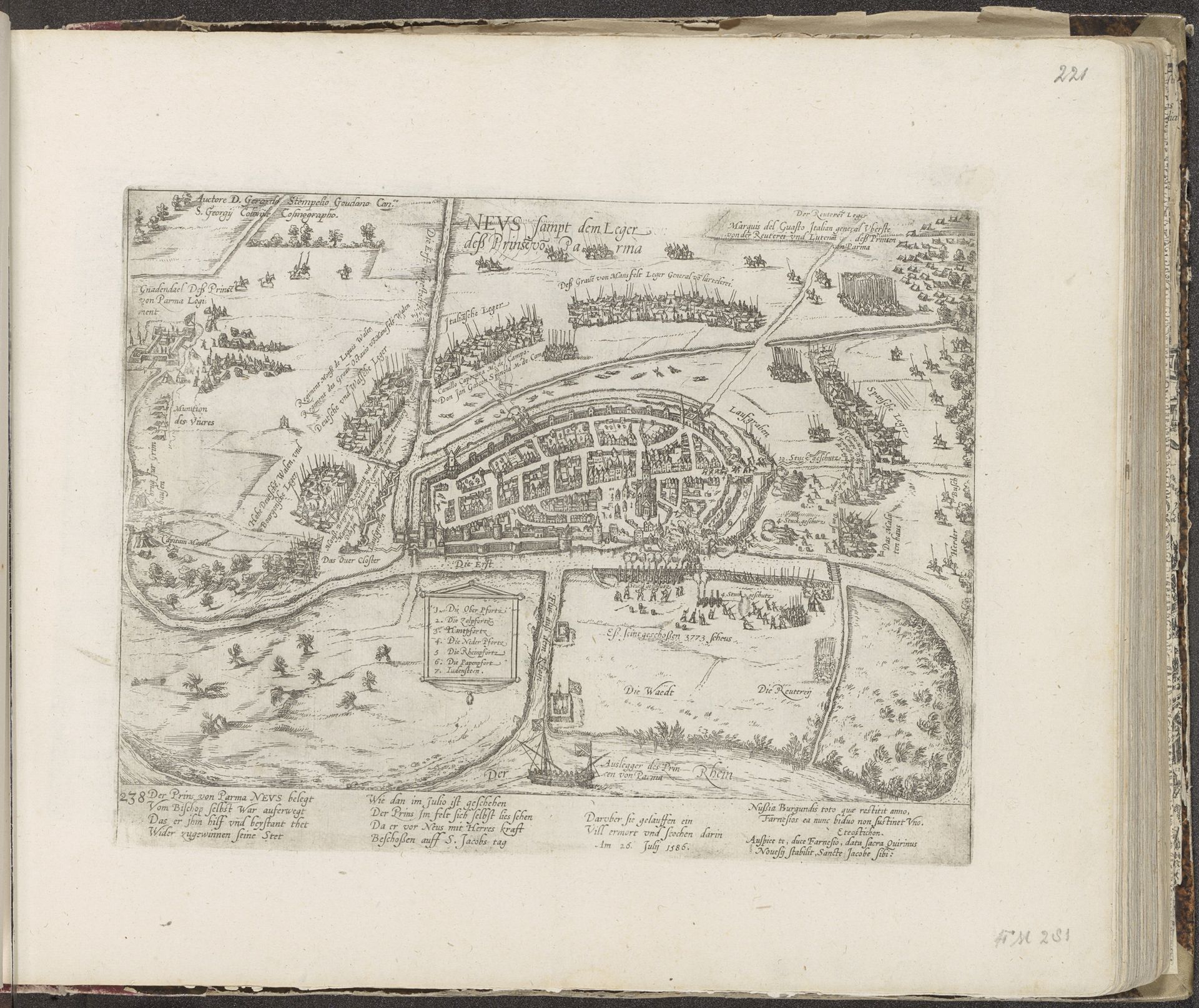 Beleg van Neuss door Parma, 1586 by Frans Hogenberg