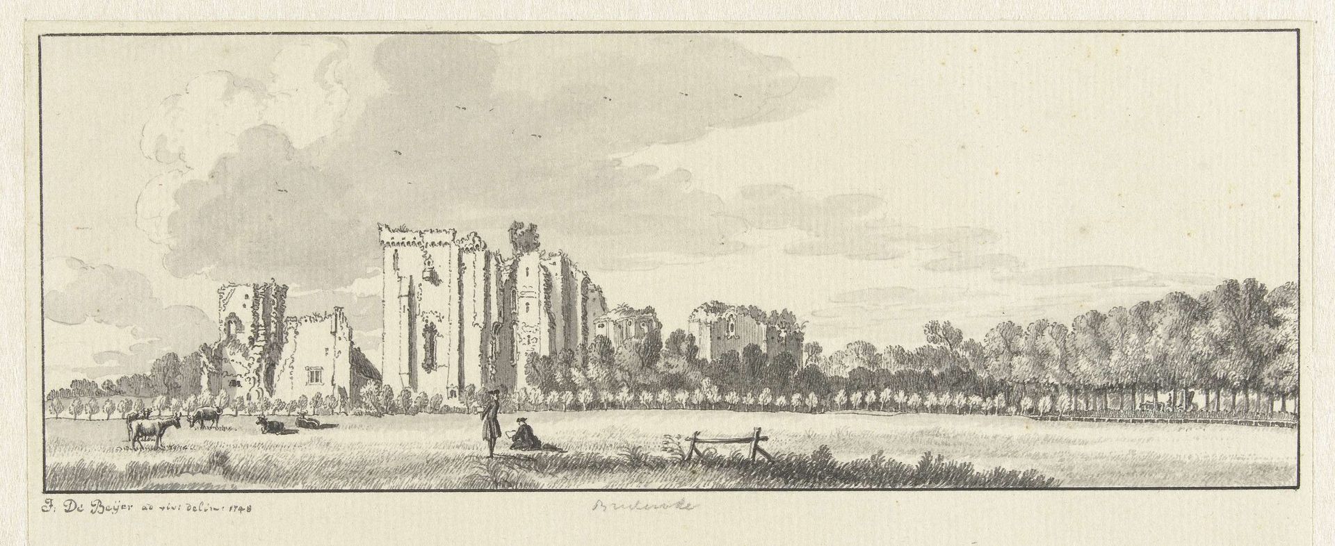 De ruïne van Brederode by Jan de Beijer