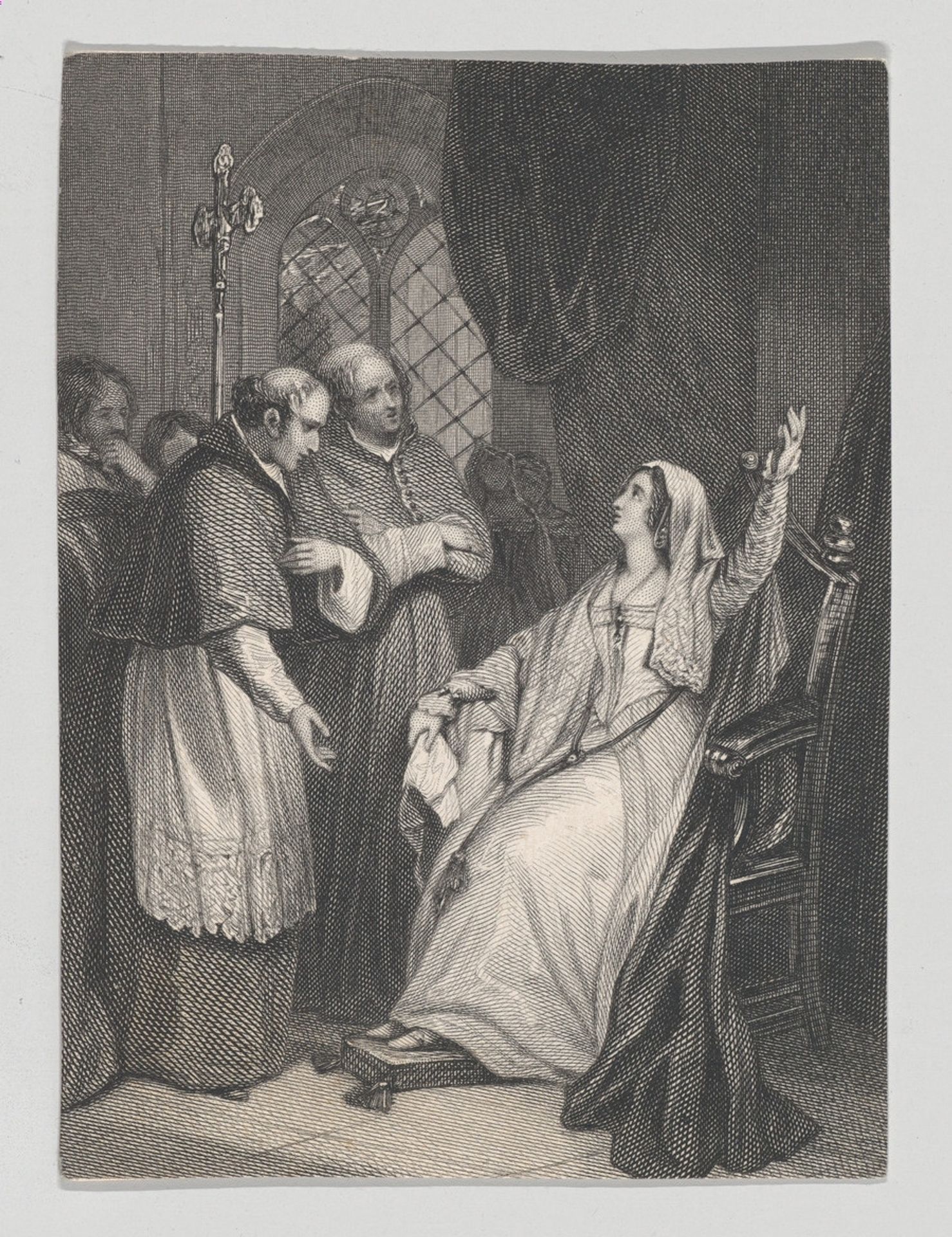 Catherine of Aragon and Cardinal Wolsey (Shakespeare, King Henry VIII, Act 3, Scene 1) by Edward J. Potbury