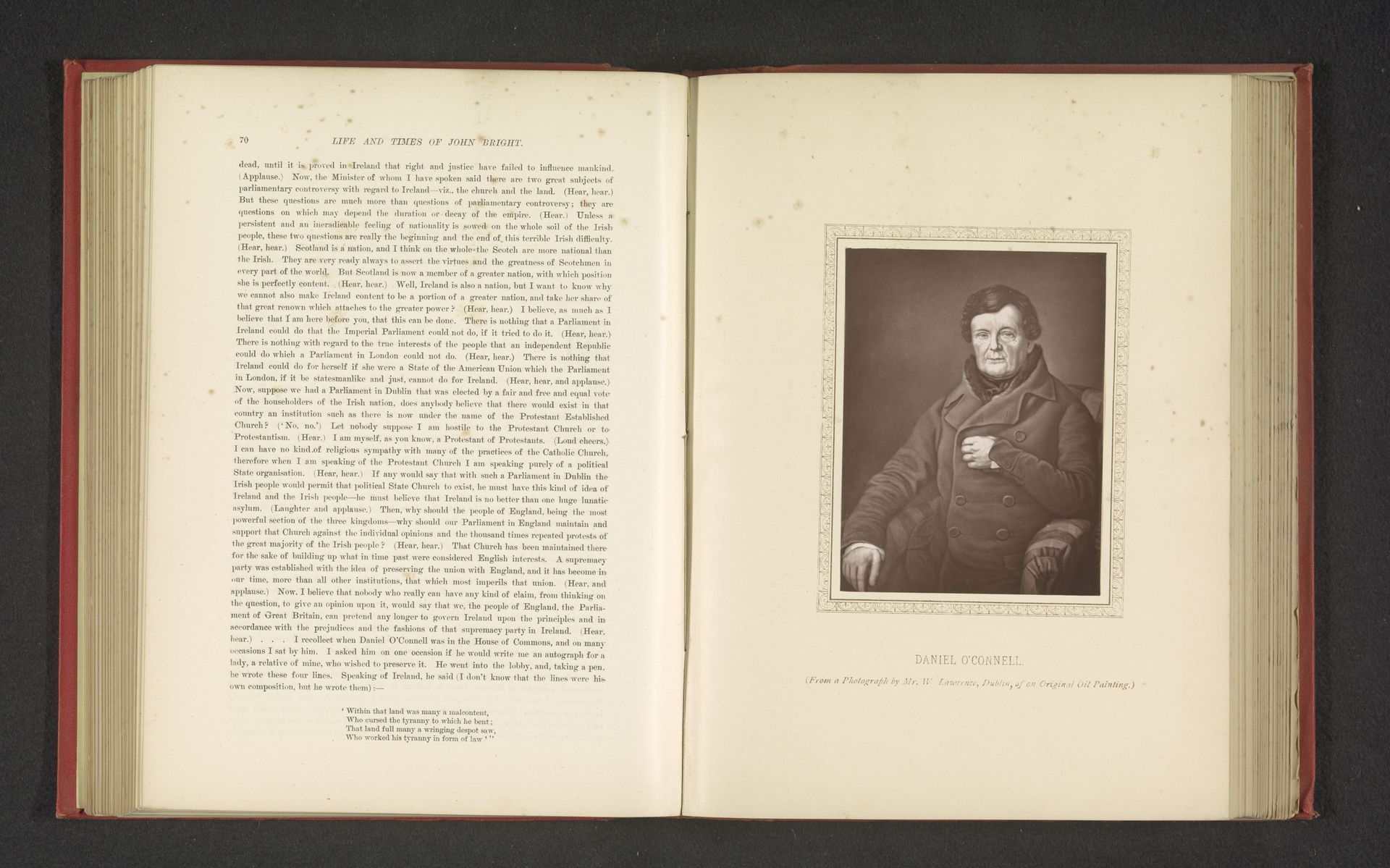 Fotoreproductie van een portret van Daniel O'Connell by W. Lawrence