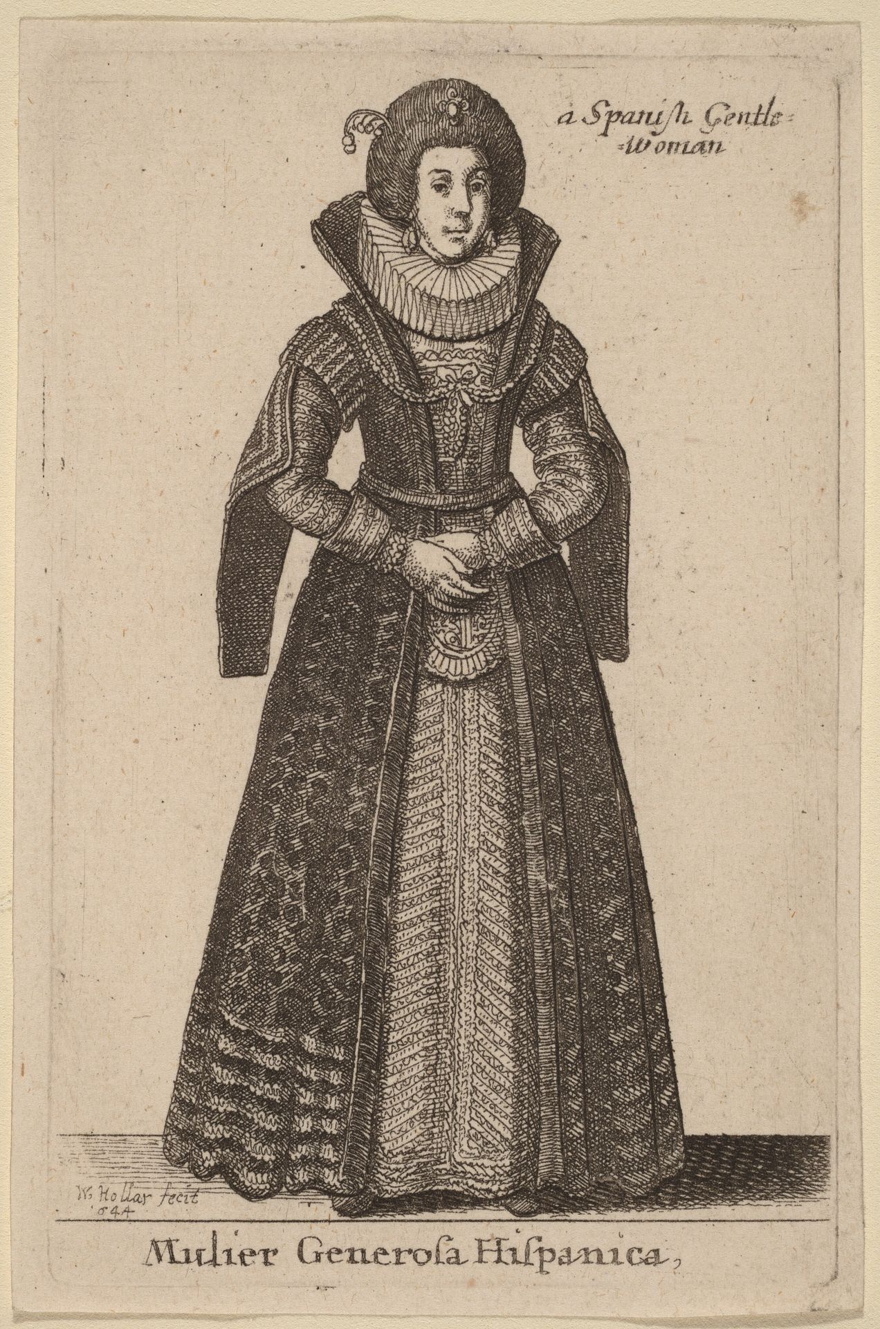 Mulier Generosa Hispanica (Spanish Gentlewoman) by Wenceslaus Hollar