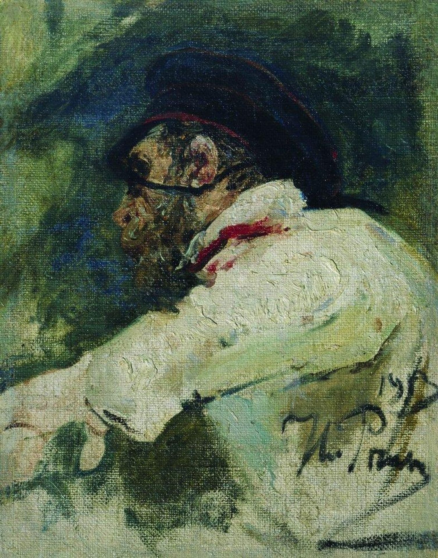 A man in white jacket by Ilya Repin