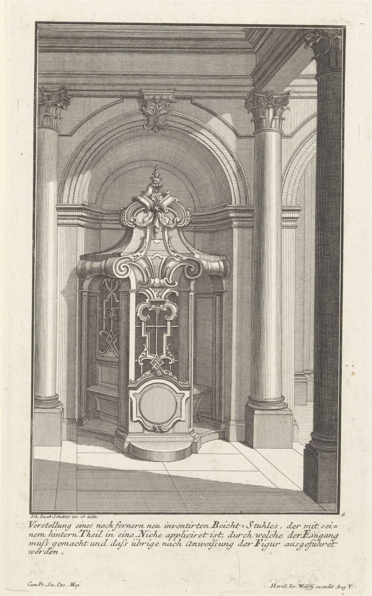 Geornamenteerde biechtstoel by Georg Lichtensteger