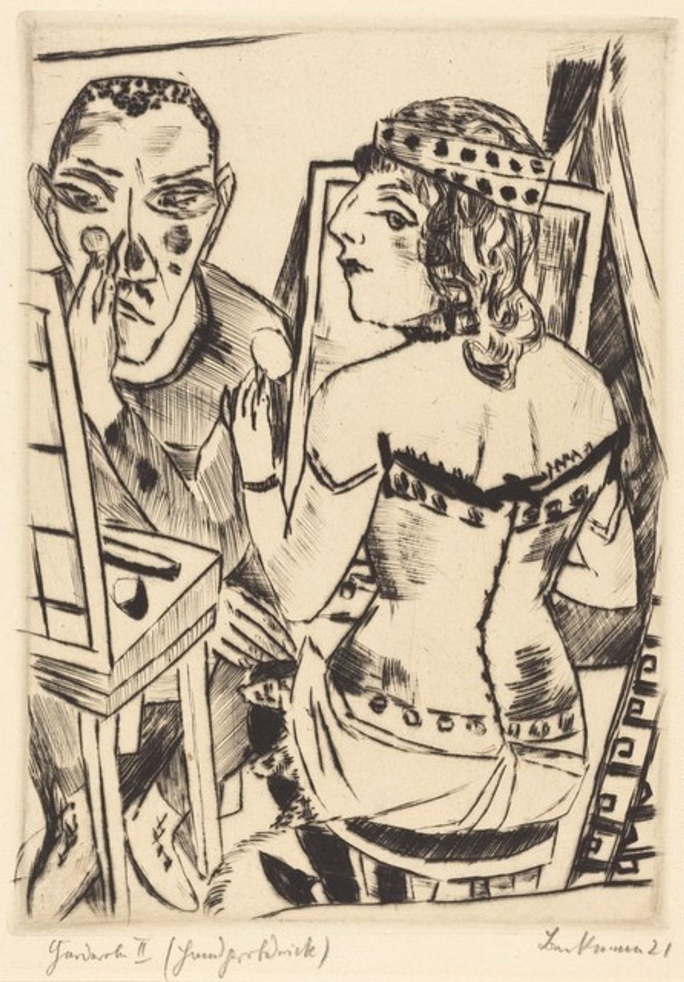 Dressing Room (Garderobe) by Max Beckmann