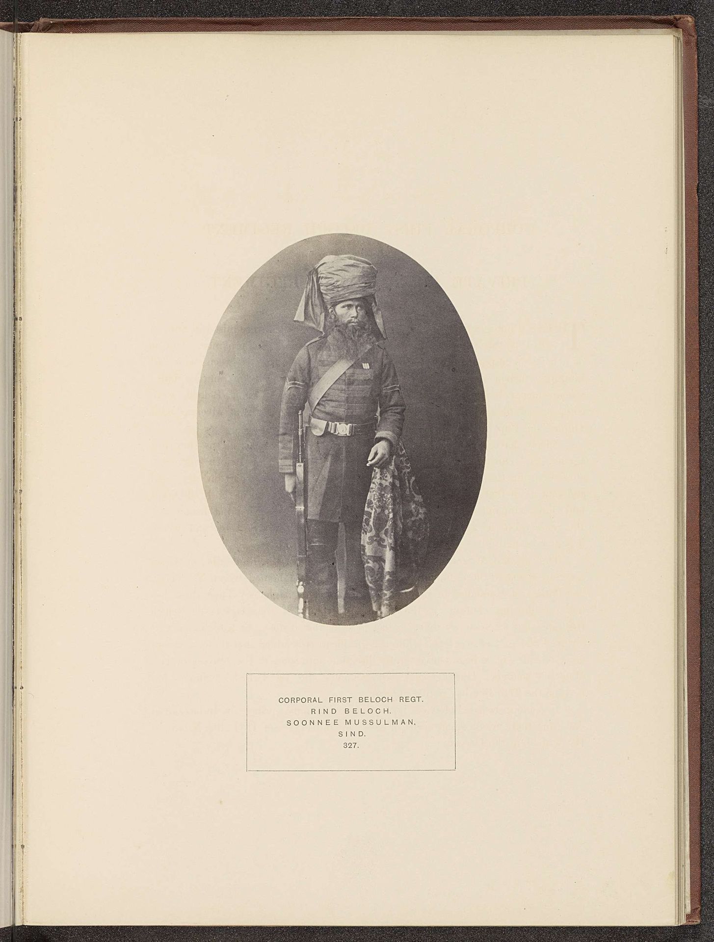 Portret van Wazeer Khan, een korporaal in het eerste Baloch regiment by Henry Charles Baskerville Tanner