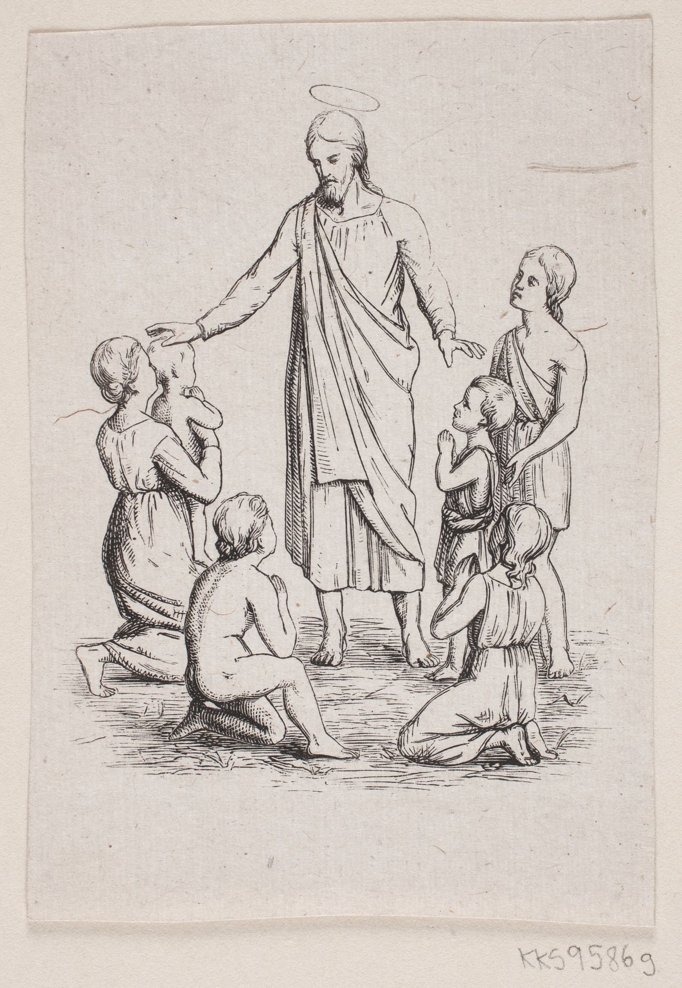 Kristus og de små børn by F. Hendriksen