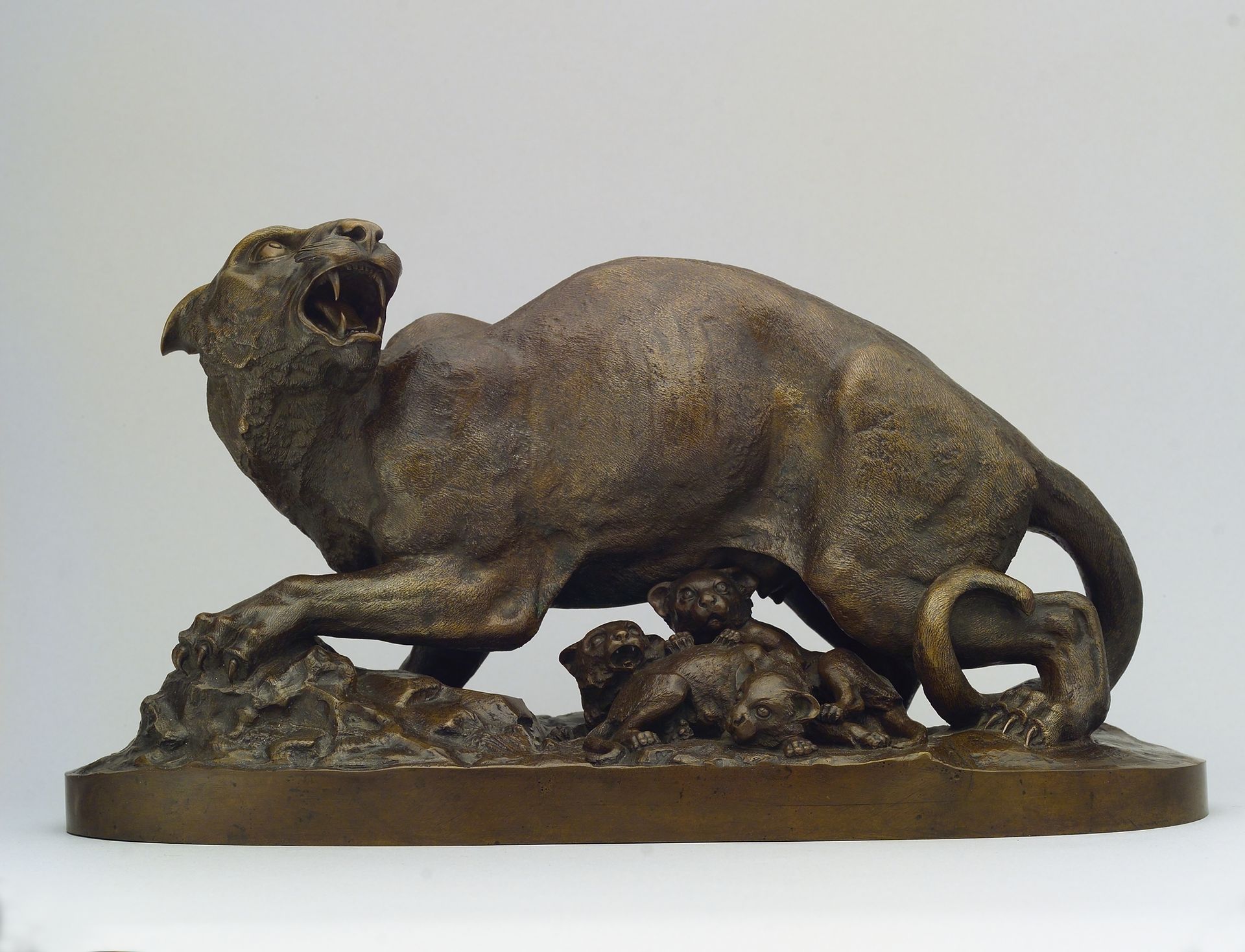 Panther and Cubs by Henry Kirke Brown
