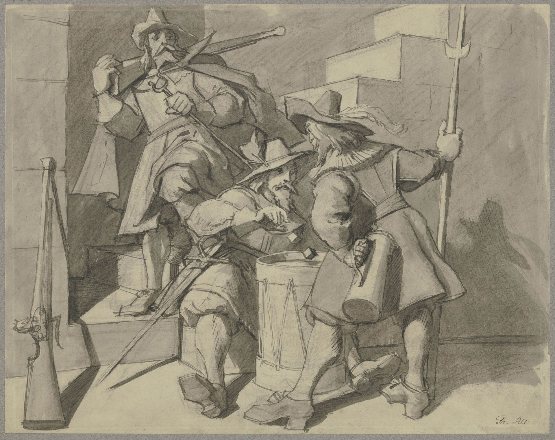 Landsknechte beim Würfelspiel by Theodor Alt