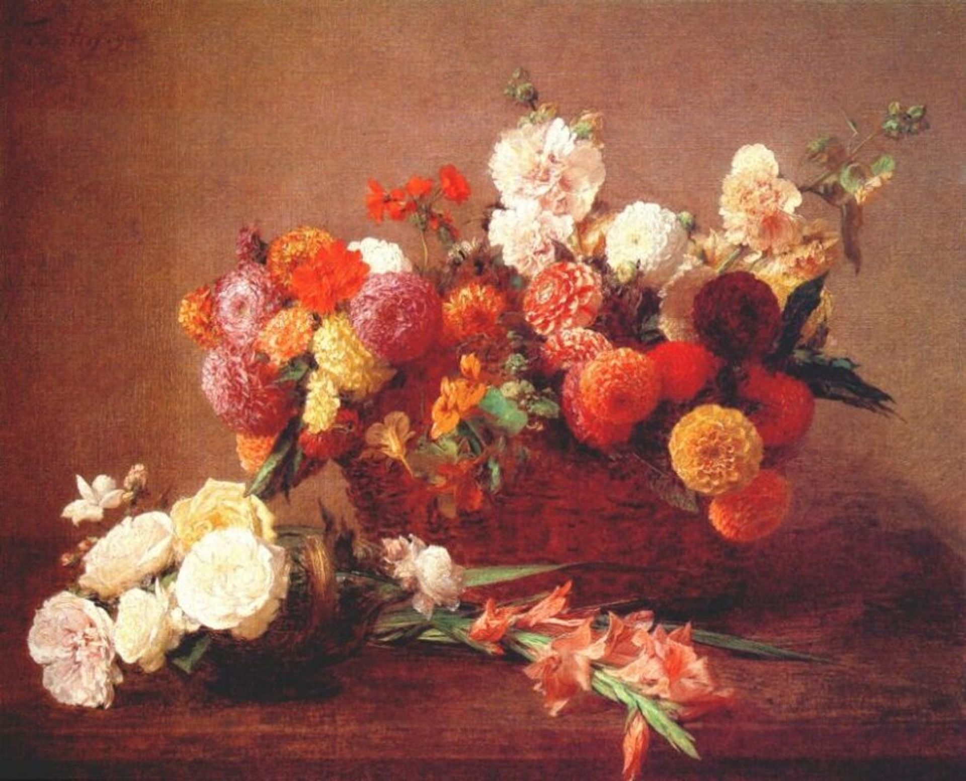 The Flowers of Middle Summer by Henri Fantin-Latour