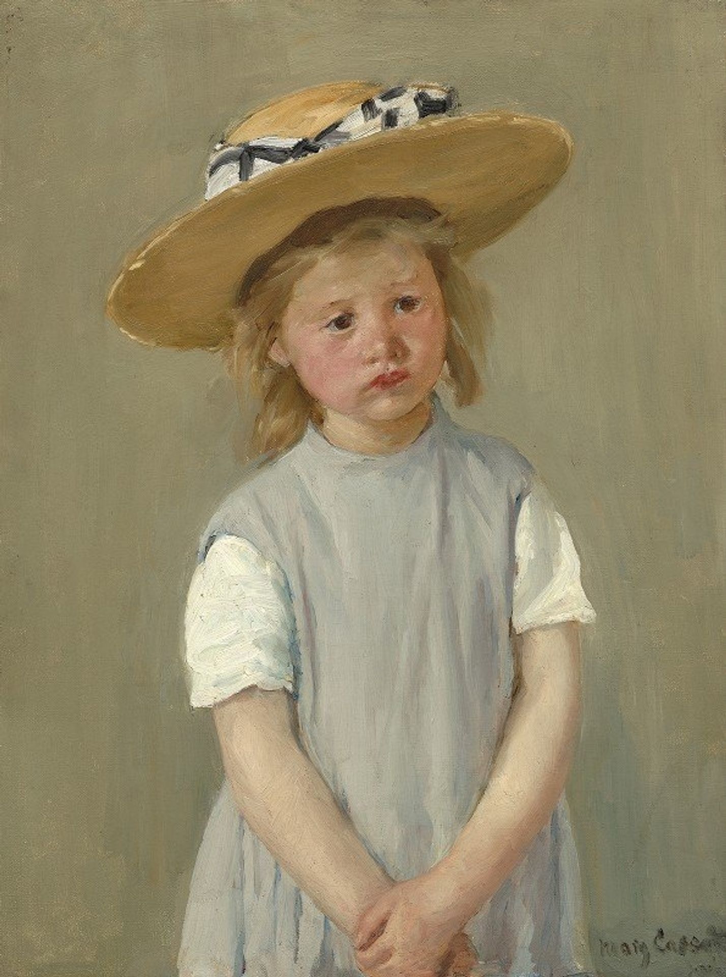 Child in a Straw Hat by Mary Cassatt