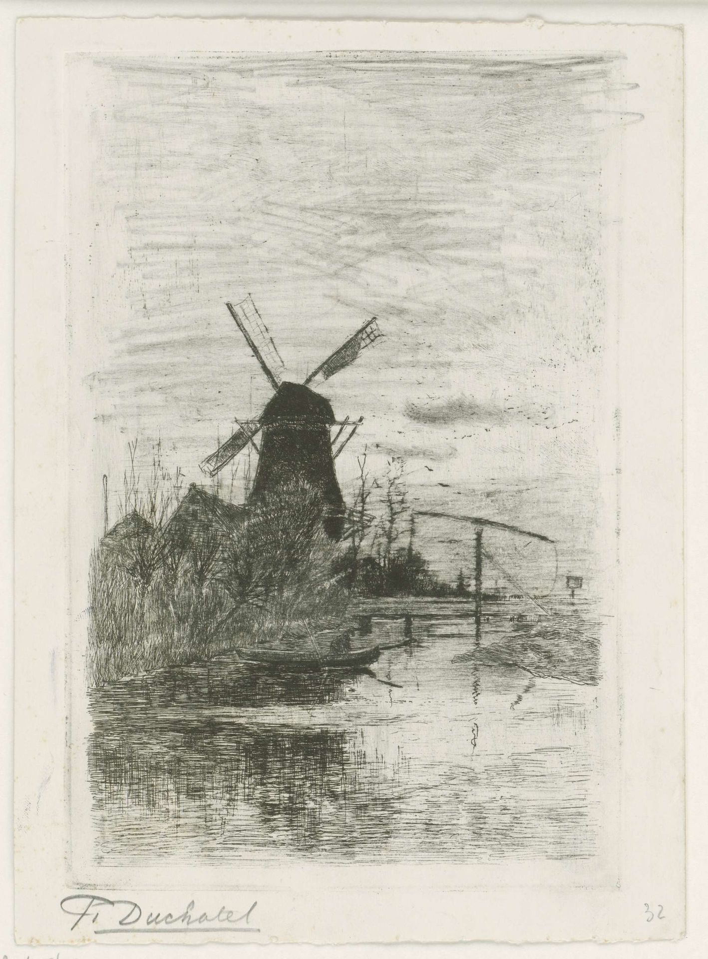 De visser by Fredericus Jacobus van Rossum du Chattel
