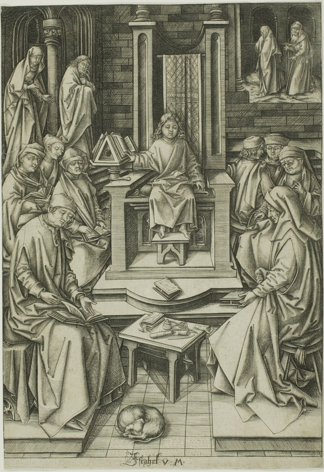 Christ Among the Doctors by Israhel van Meckenem