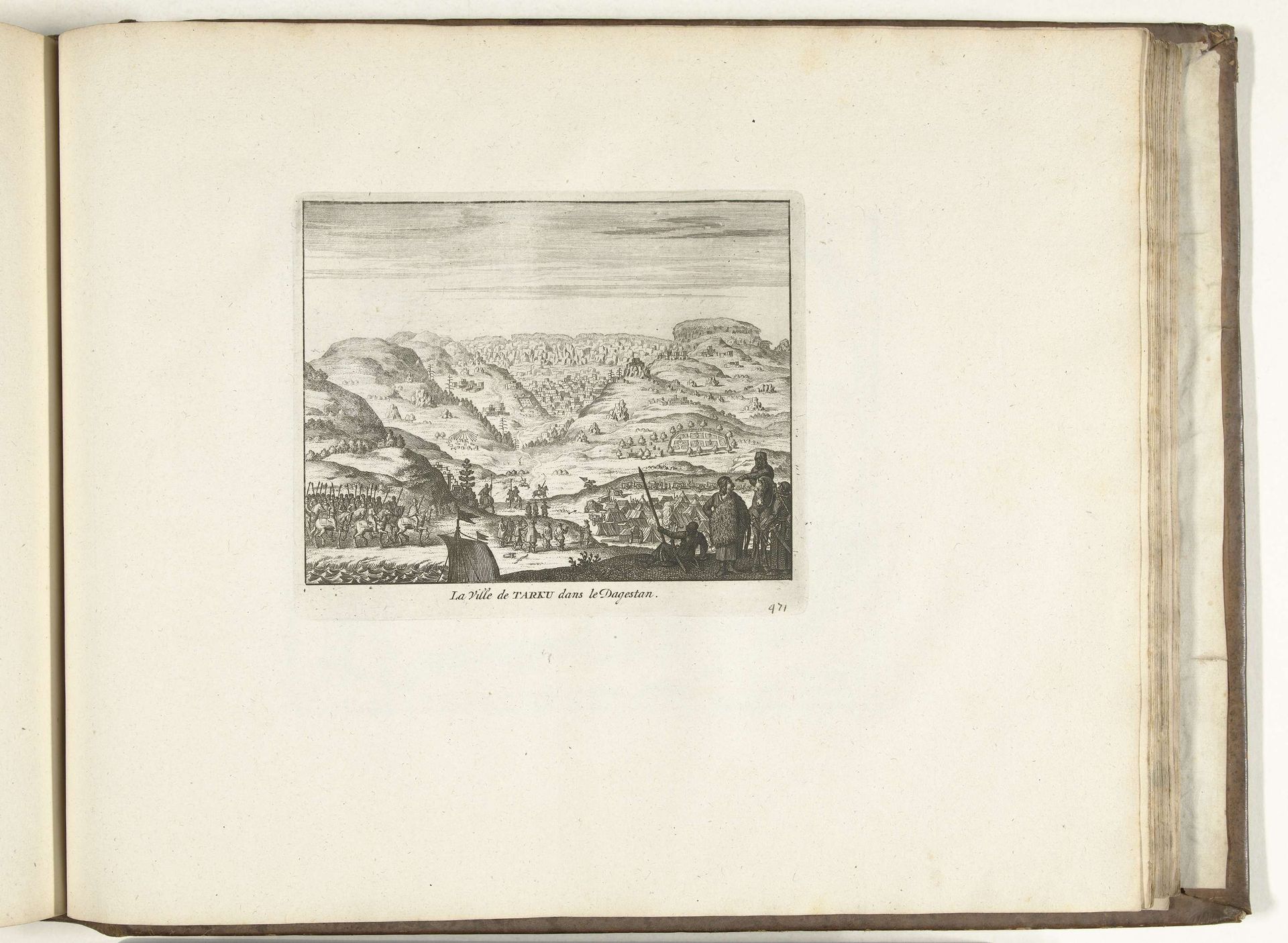 Gezicht op Tarku in Dagestan, 1726 by Anonymous
