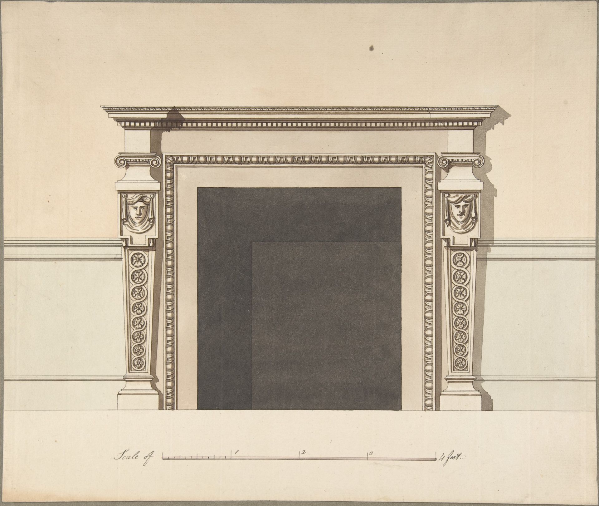 Design for a Chimneypiece by John Yenn