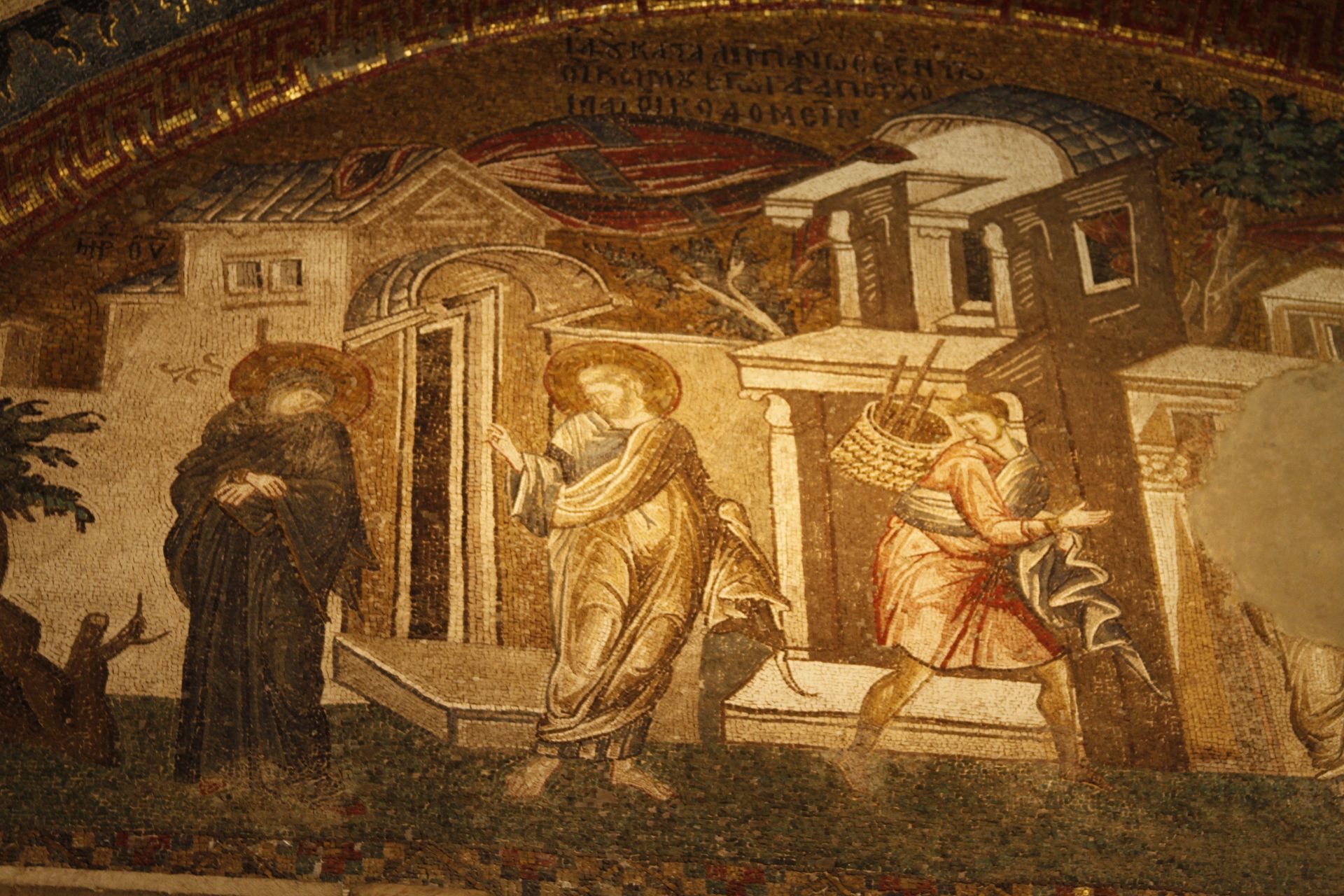 Joseph Taking Leave of the Virgin Mosaic by Byzantine Mosaics