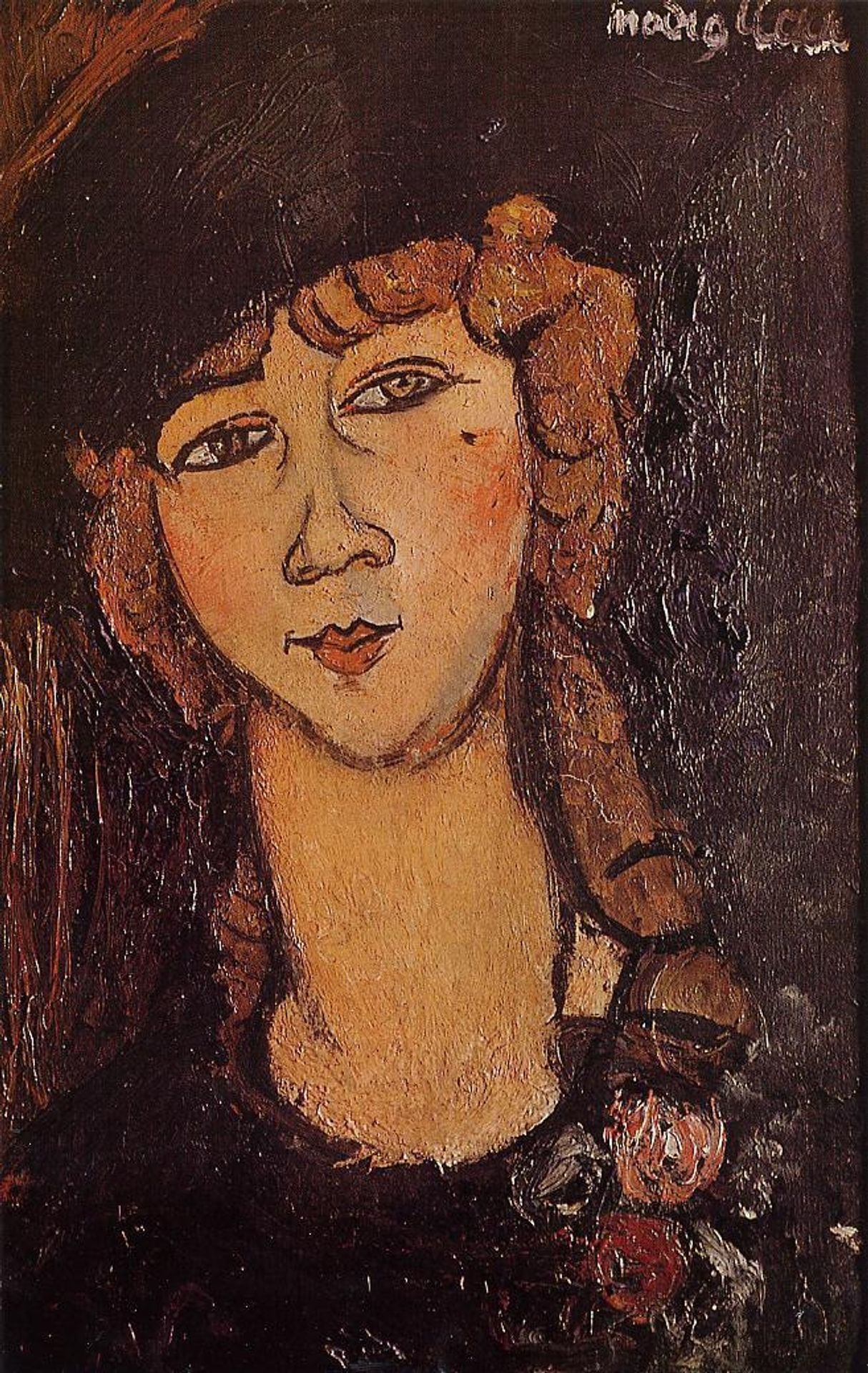 Lolotte (Head of a Woman in a Hat) by Amedeo Modigliani