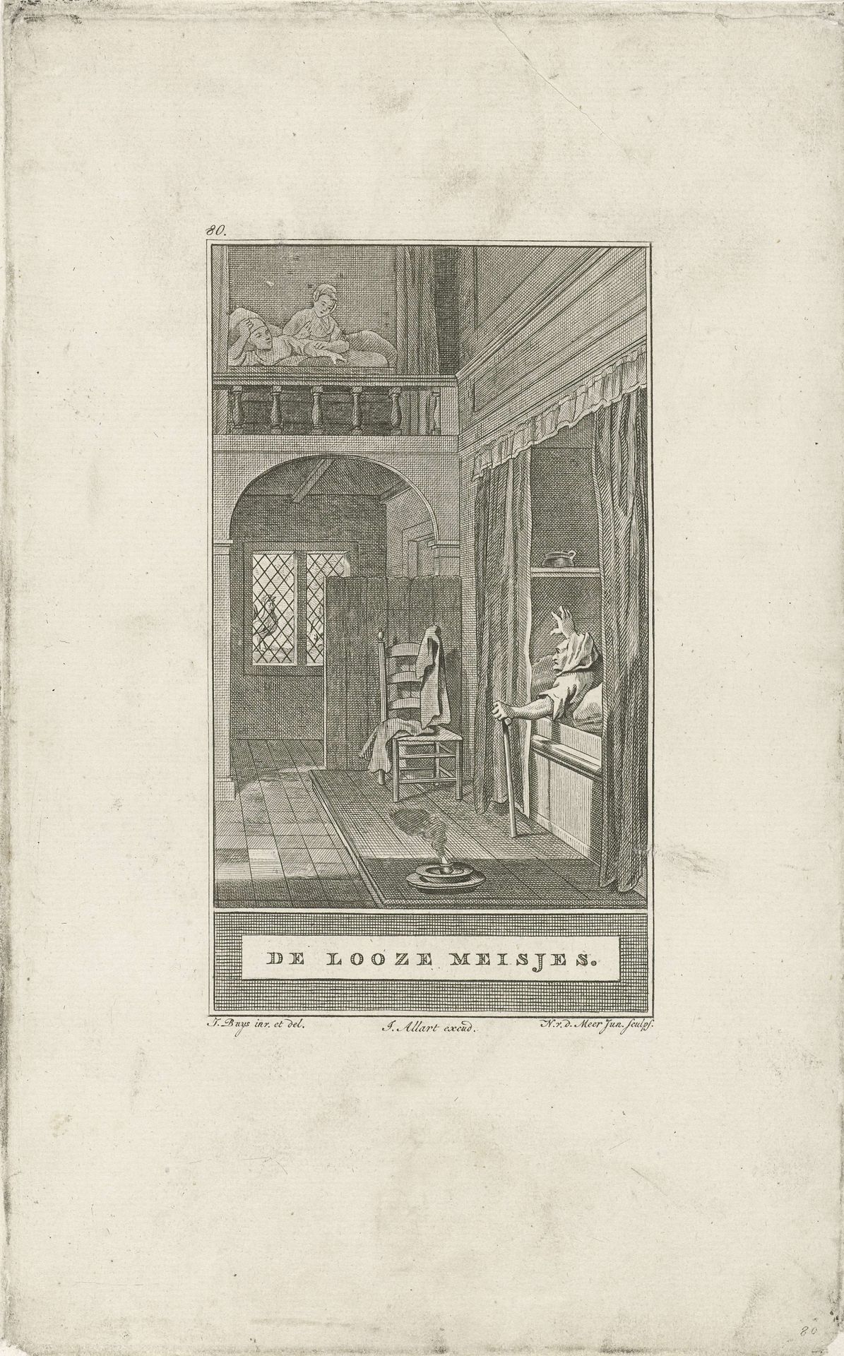 Wekken van de jonge meisjes by Noach van der (II) Meer
