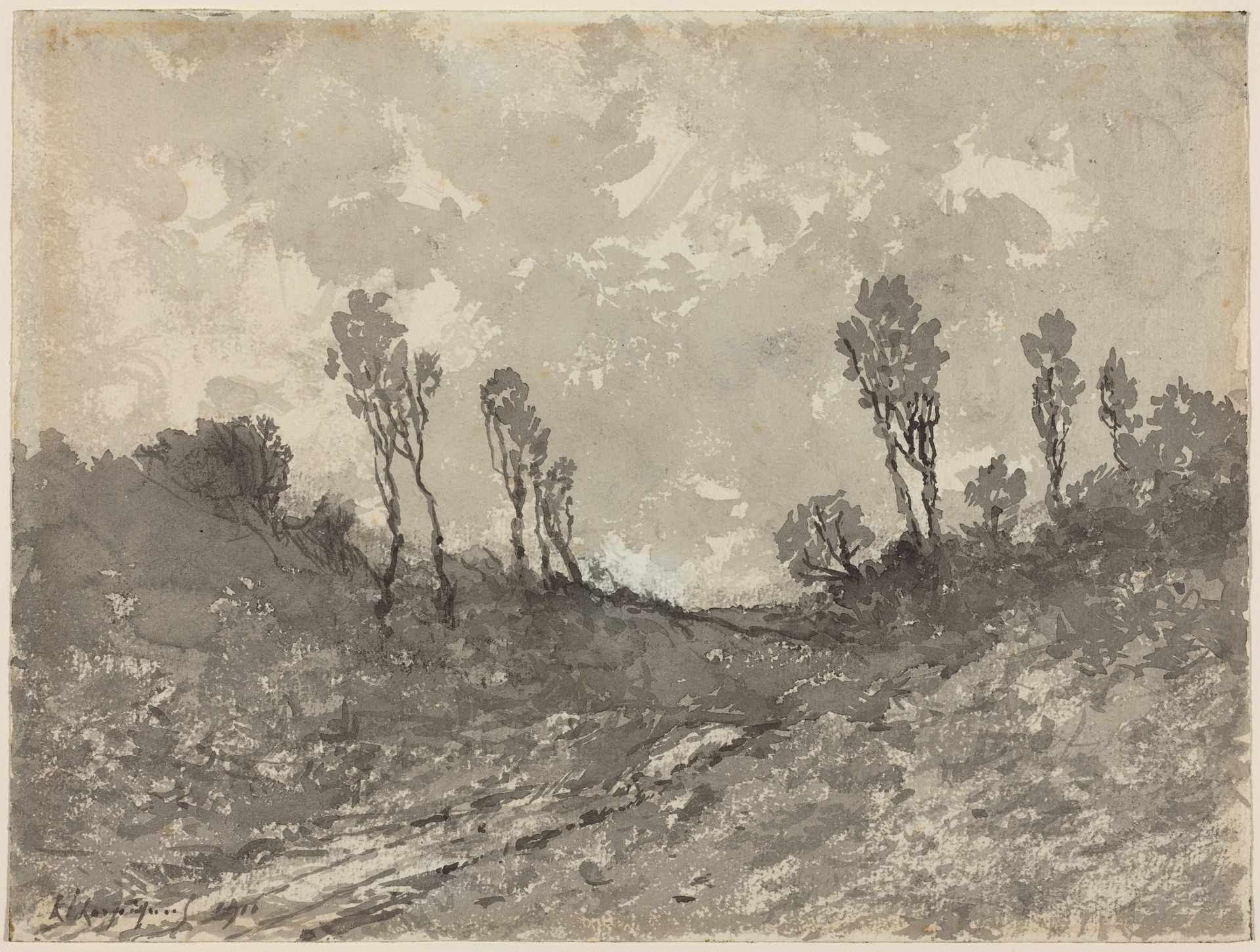Road at Hérisson by Henri-Joseph Harpignies