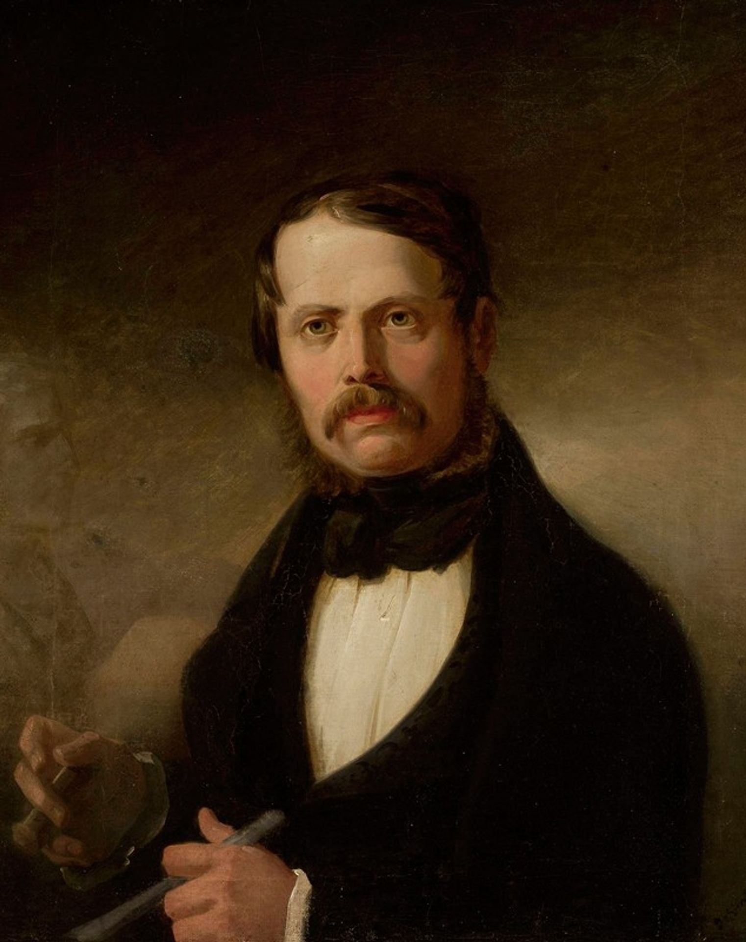 Portrait of Teofil Lenartowicz, poet and sculptor by Józef Simmler