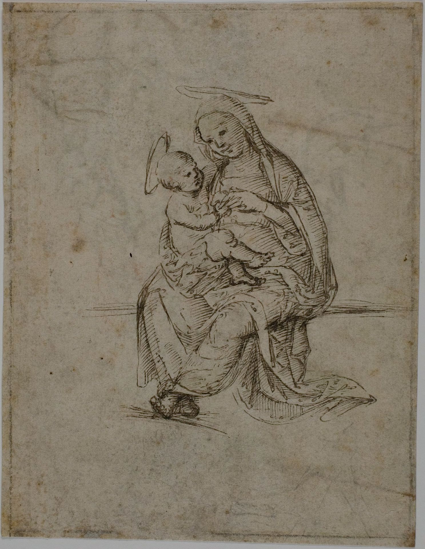 Virgin and Child (recto); Putti (verso) by Anonymous