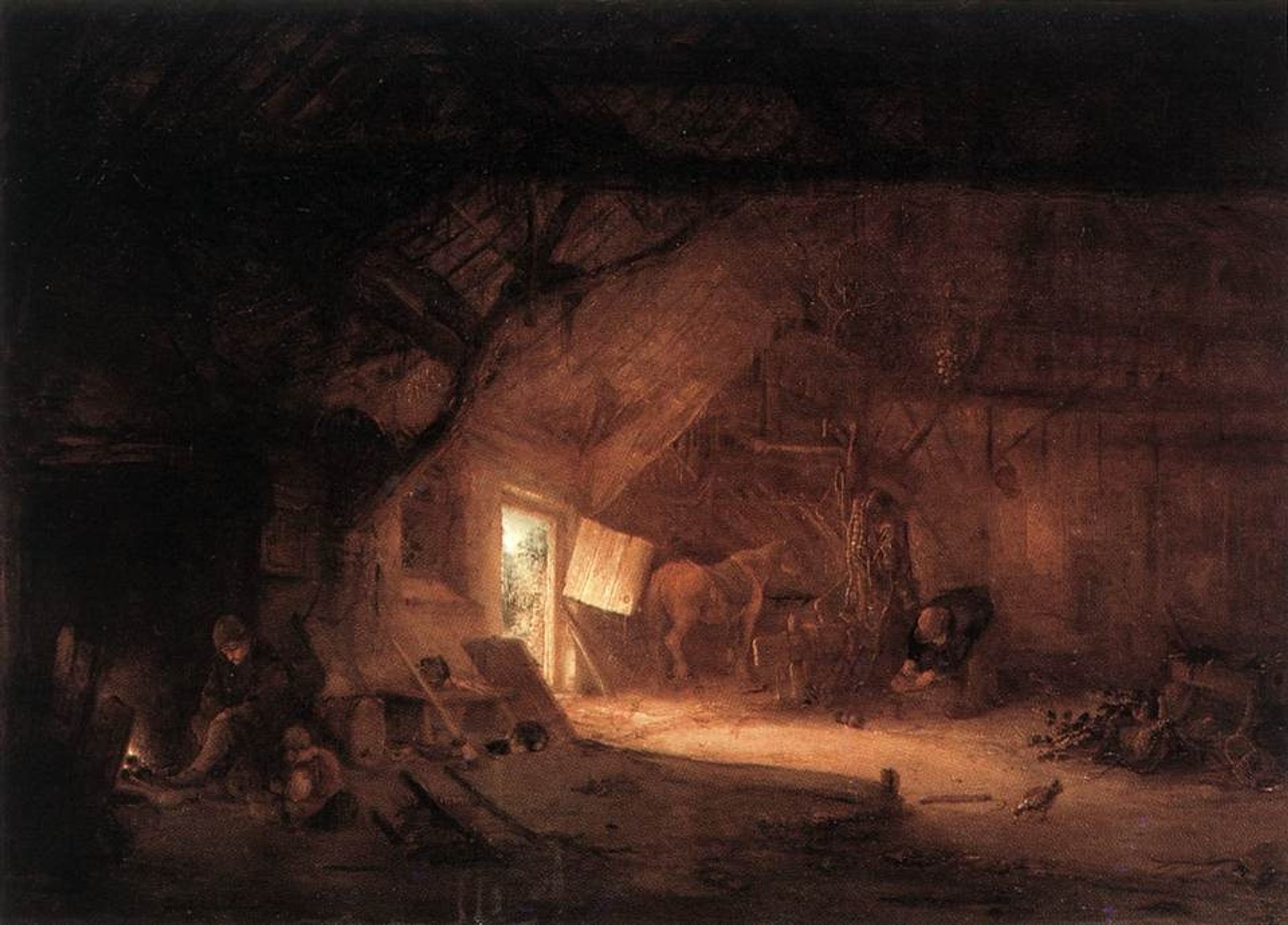 Farmhouse Interior by Isaac van Ostade