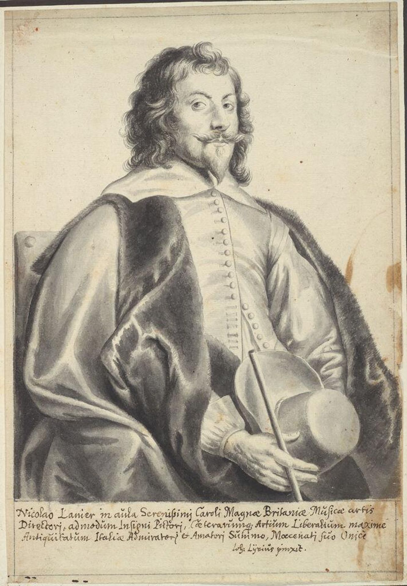 Portrait of Nicholas Lanier (copy after Lievens) by Jan Lievens