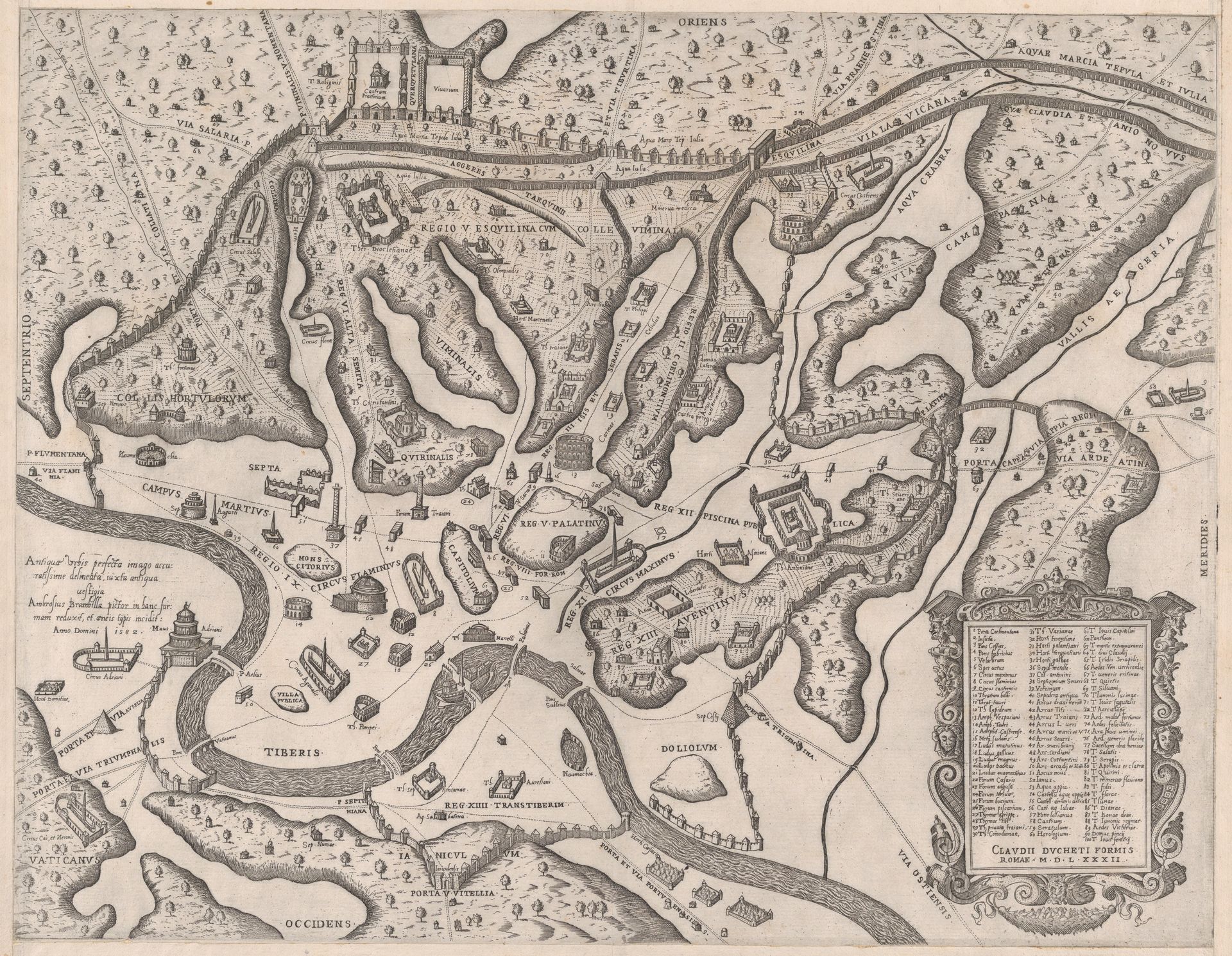 Speculum Romanae Magnificentiae: Ancient Rome, and its Hills, from the West by Giovanni Ambrogio Brambilla