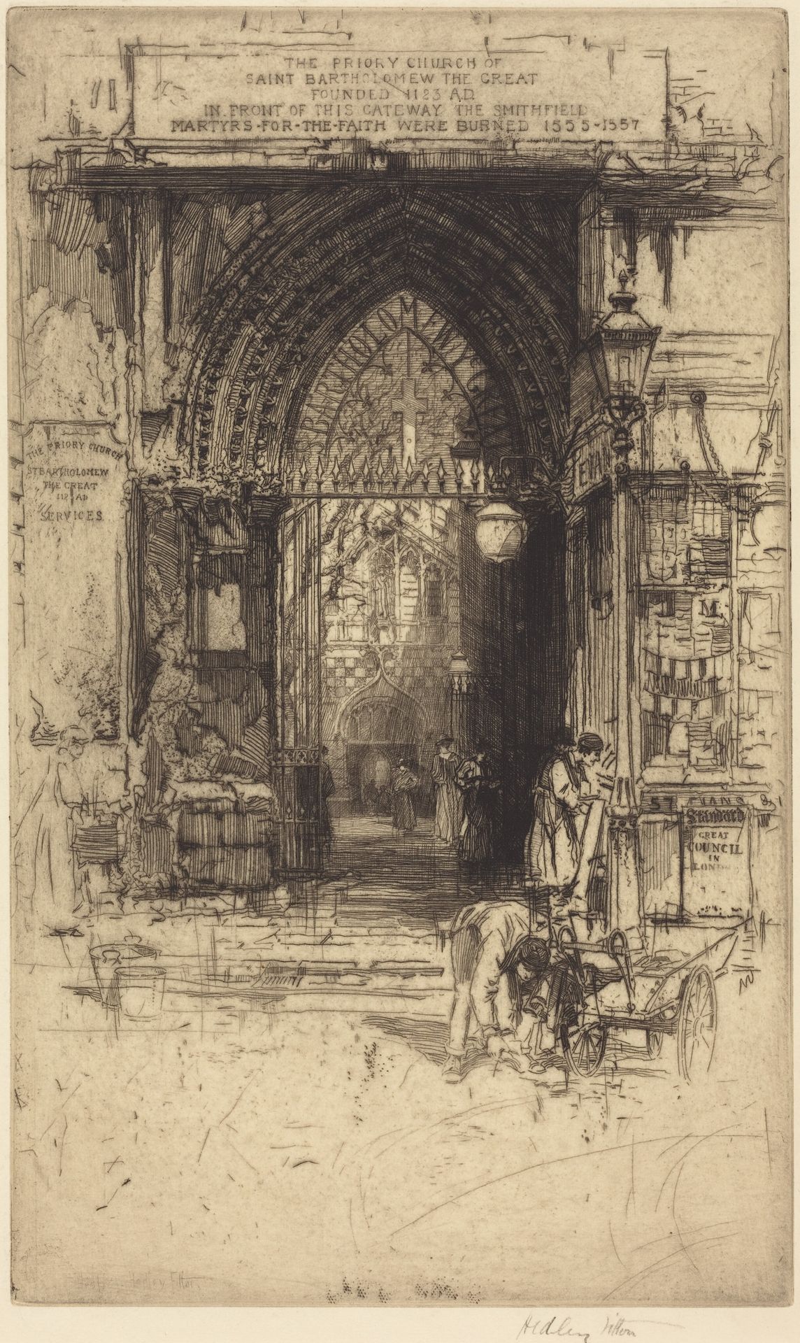 Saint Bartholomew the Great, Smithfield by Hedley Fitton