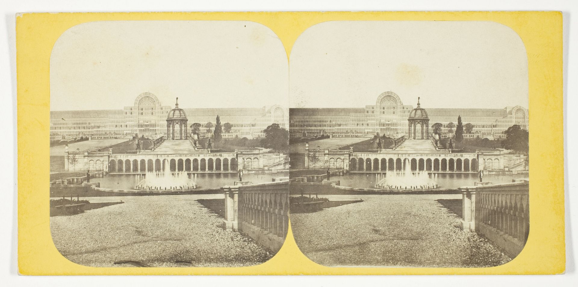 Crystal Palce: General View of the Palace, Cascades and Lower Fountains by Anonymous