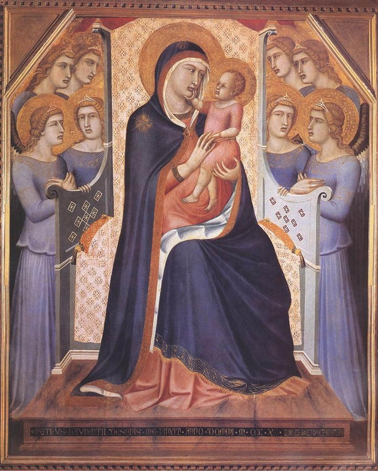 Madonna Enthroned with Angels by Pietro Lorenzetti
