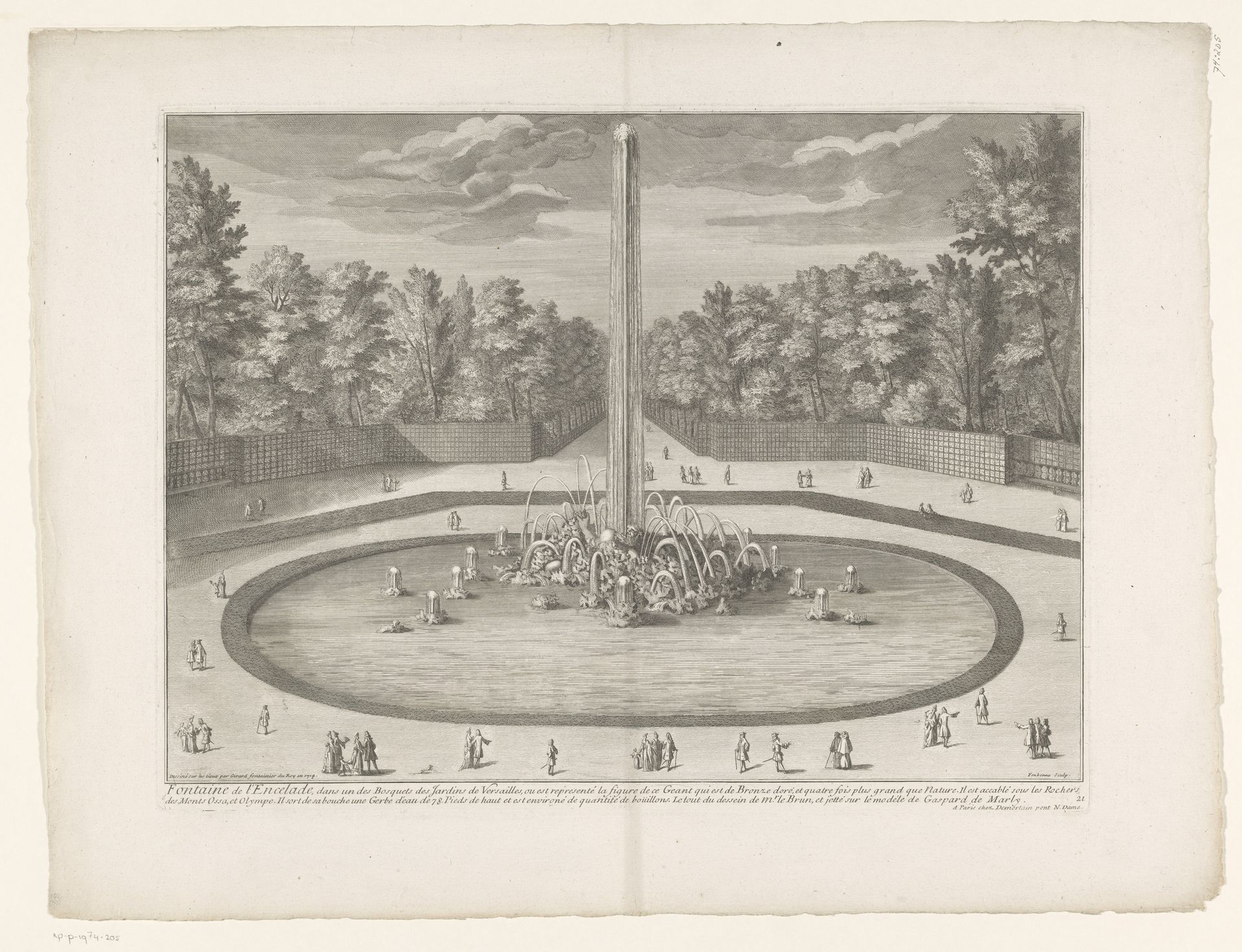 Fontein van Encelade in de tuin van Versailles by Quiryn Fonbonne