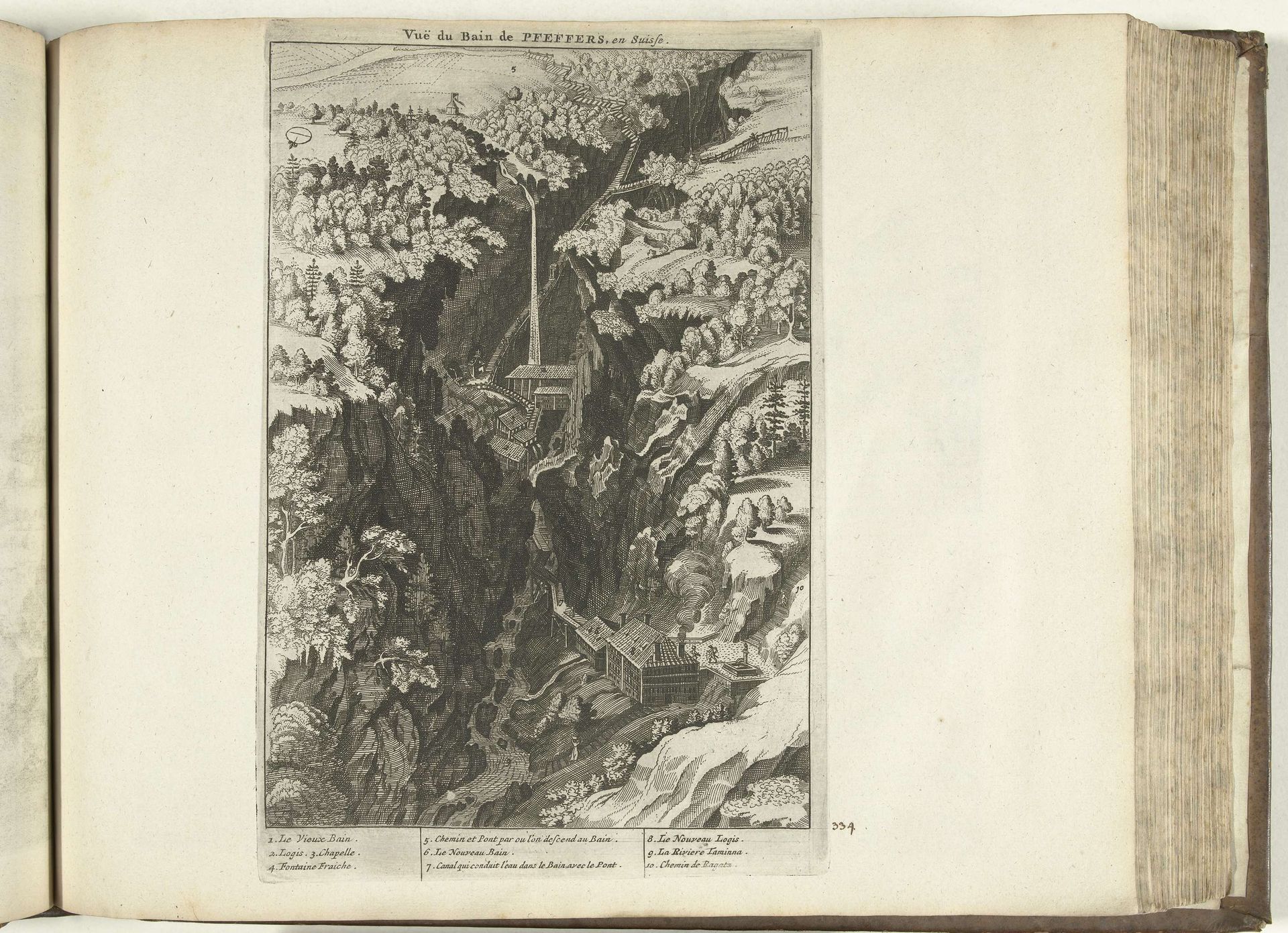 Gezicht op de Bain de Pfeffers, 1726 by Anonymous