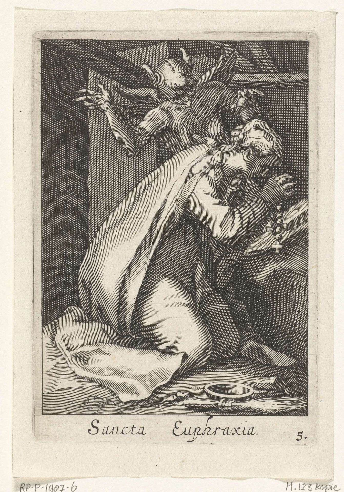 Heilige Euphrasia van Constantinopel als kluizenares by Anonymous