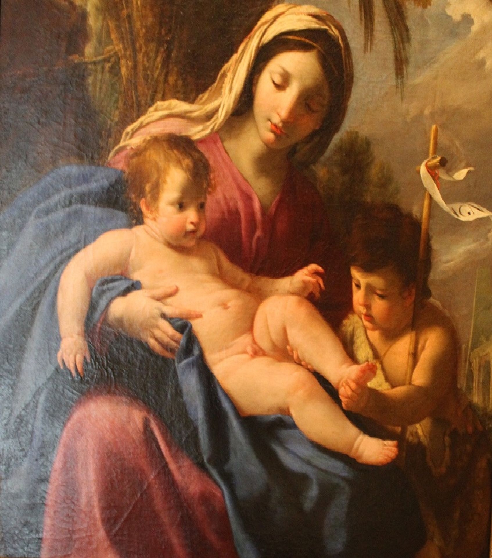 The Virgin and Child with Saint John the Baptist by Eustache Le Sueur