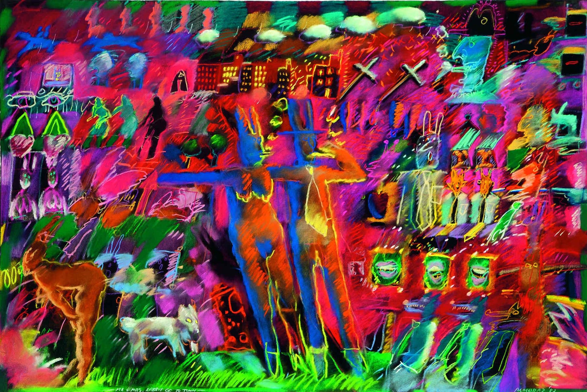 Mr. and Mrs. Rabbit Go to Town by Carlos Almaraz