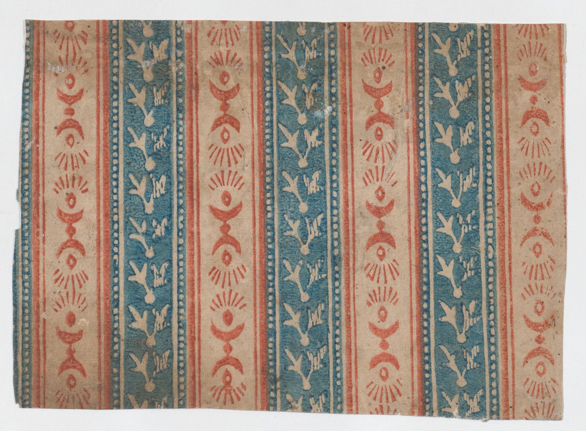 Sheet with four borders with abstract designs by Anonymous