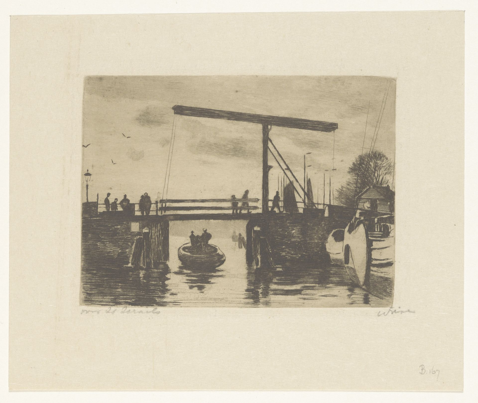 Gezicht op de Kikkerbilsluis in Amsterdam by Willem Witsen