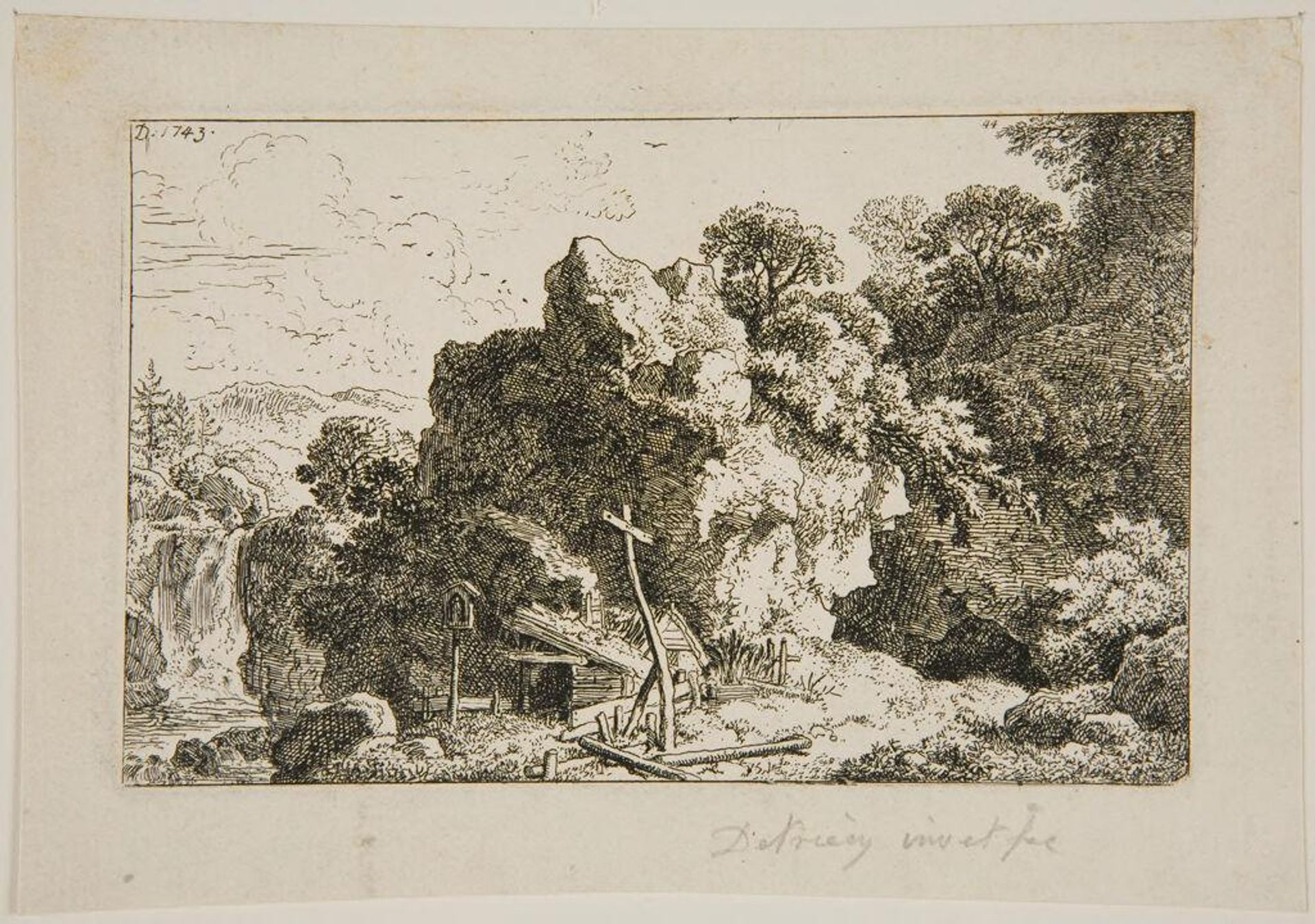 Hermitage Between Rocks by Christian Wilhelm Ernst Dietrich