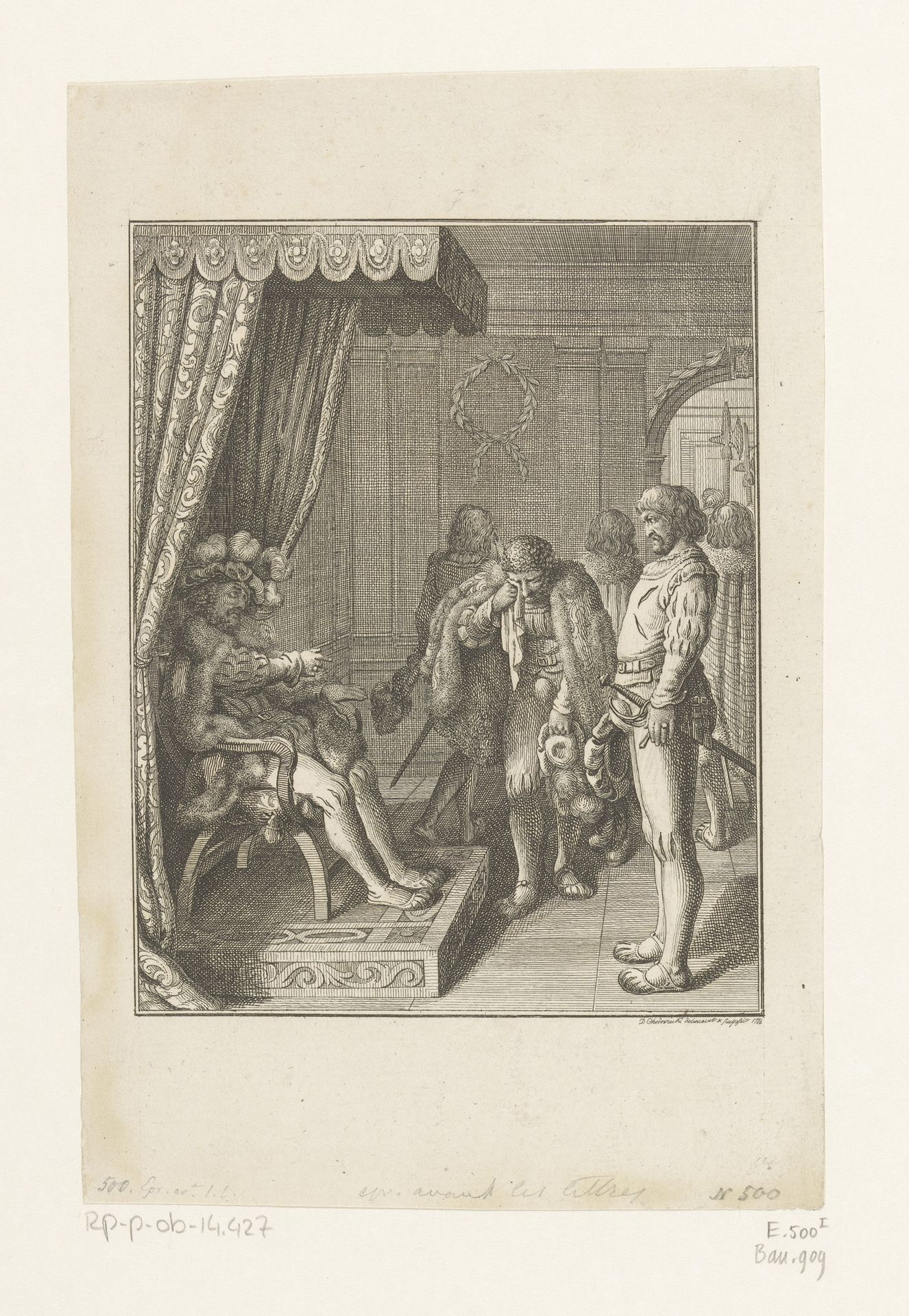 Lodewijk de Vrome en de strijd van zijn zonen by Daniel Nikolaus Chodowiecki