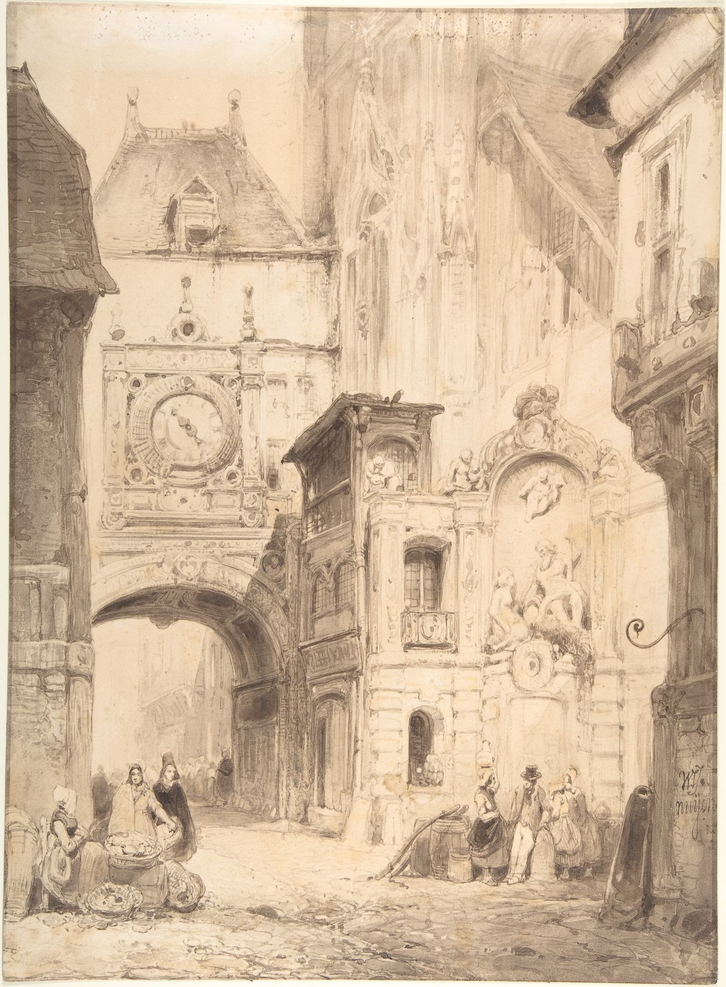 Rue du Gros Horloge, Rouen by Wijnand Jan Joseph Nuijen